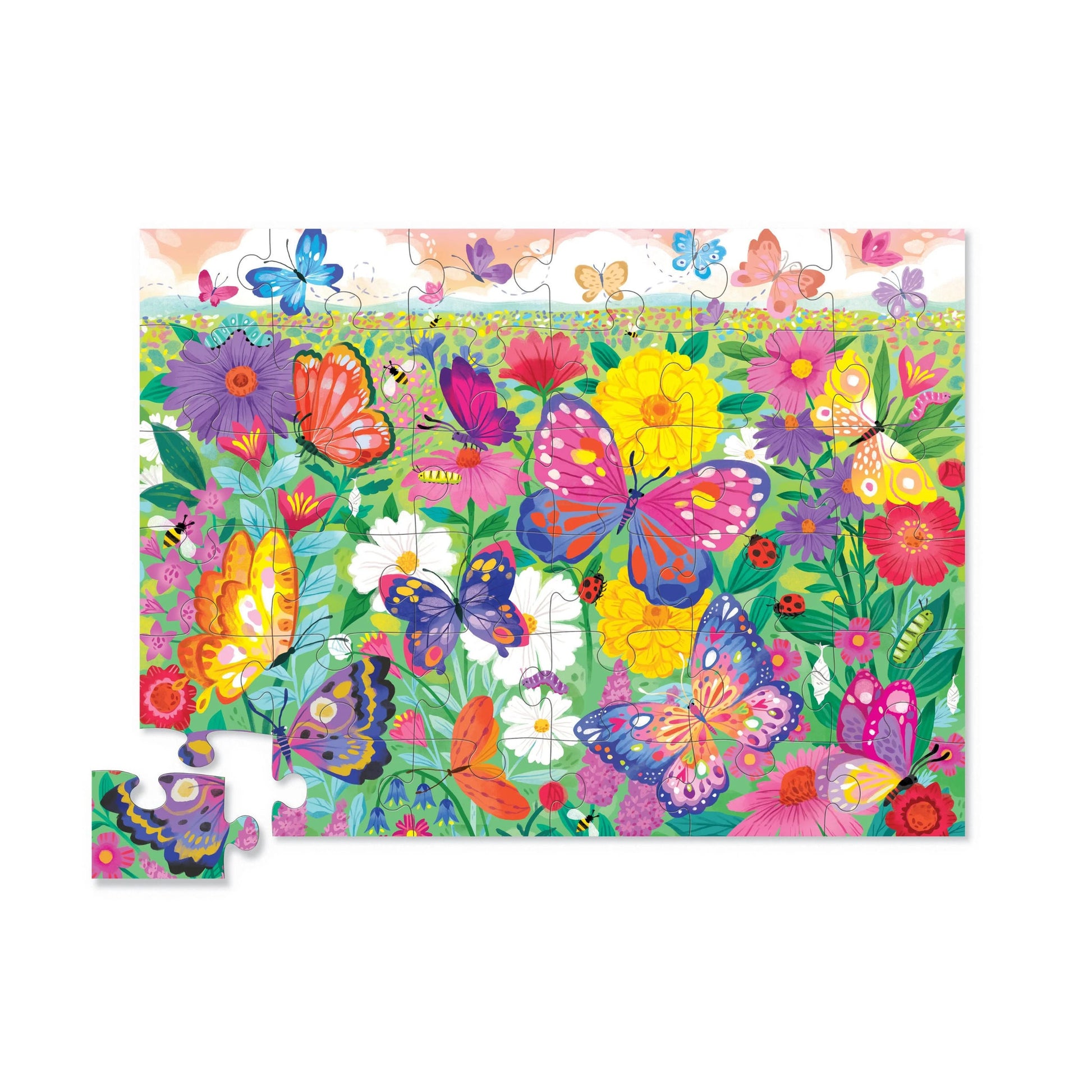 Croc Creek 36 Piece Foil Puzzle - Butterfly Garden - Toyworld NZ