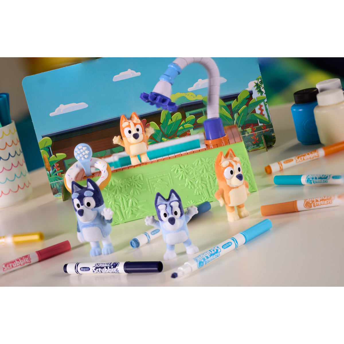 Crayola Scribble Scrubbie Bluey Poolside Playset