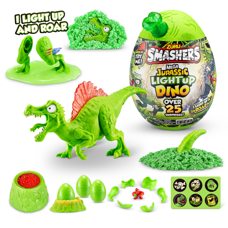 ZURU Smashers Mega Jurassic Light Up Dino Egg