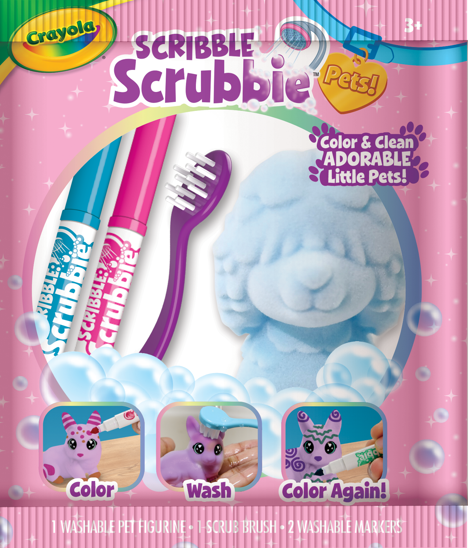 Crayola Scribble Scrubbie™ 1ct Pastel Pets Single Packs In Srt - Toyworld NZ