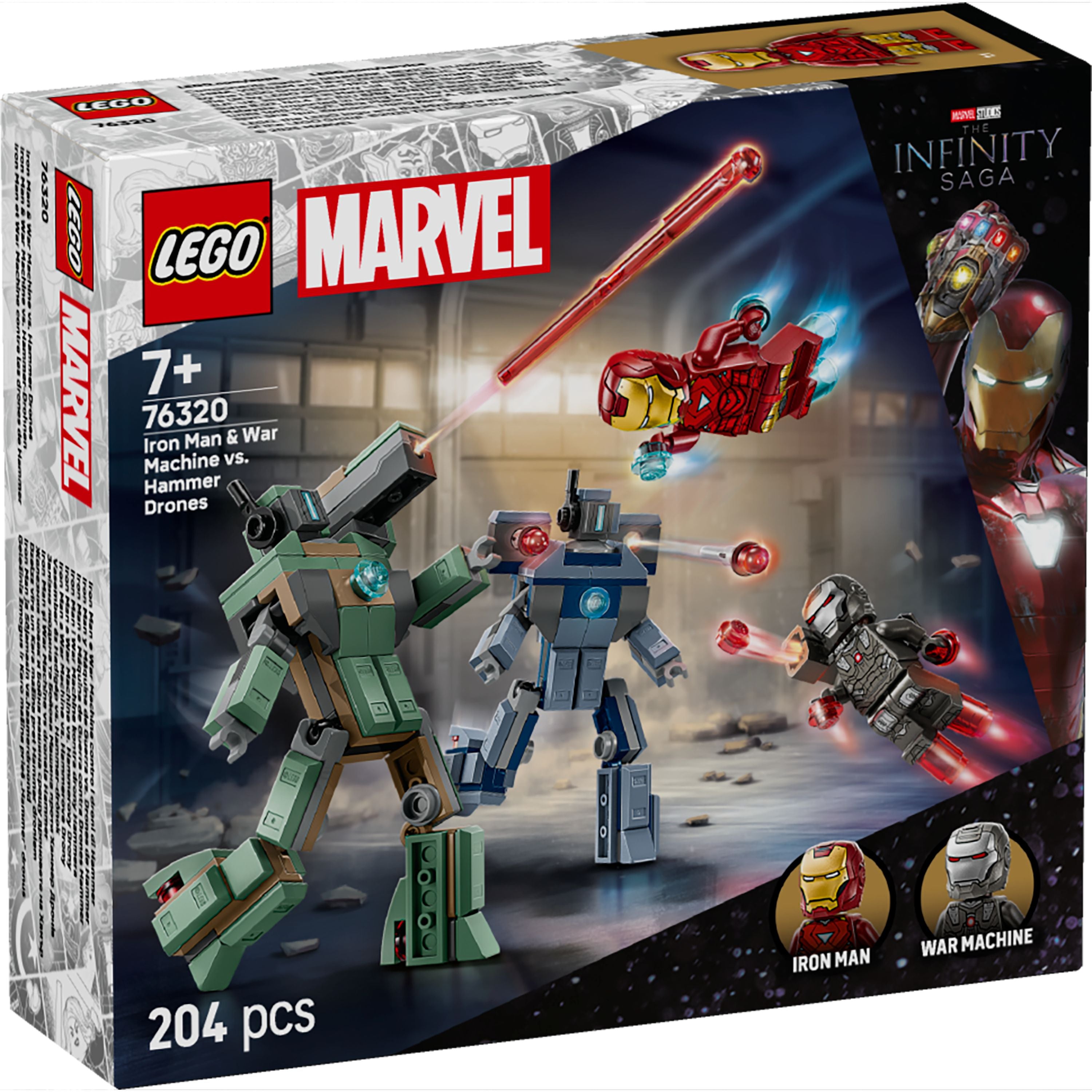 LEGO 76320 Marvel Iron Man & War Machine vs. Hammer Drones