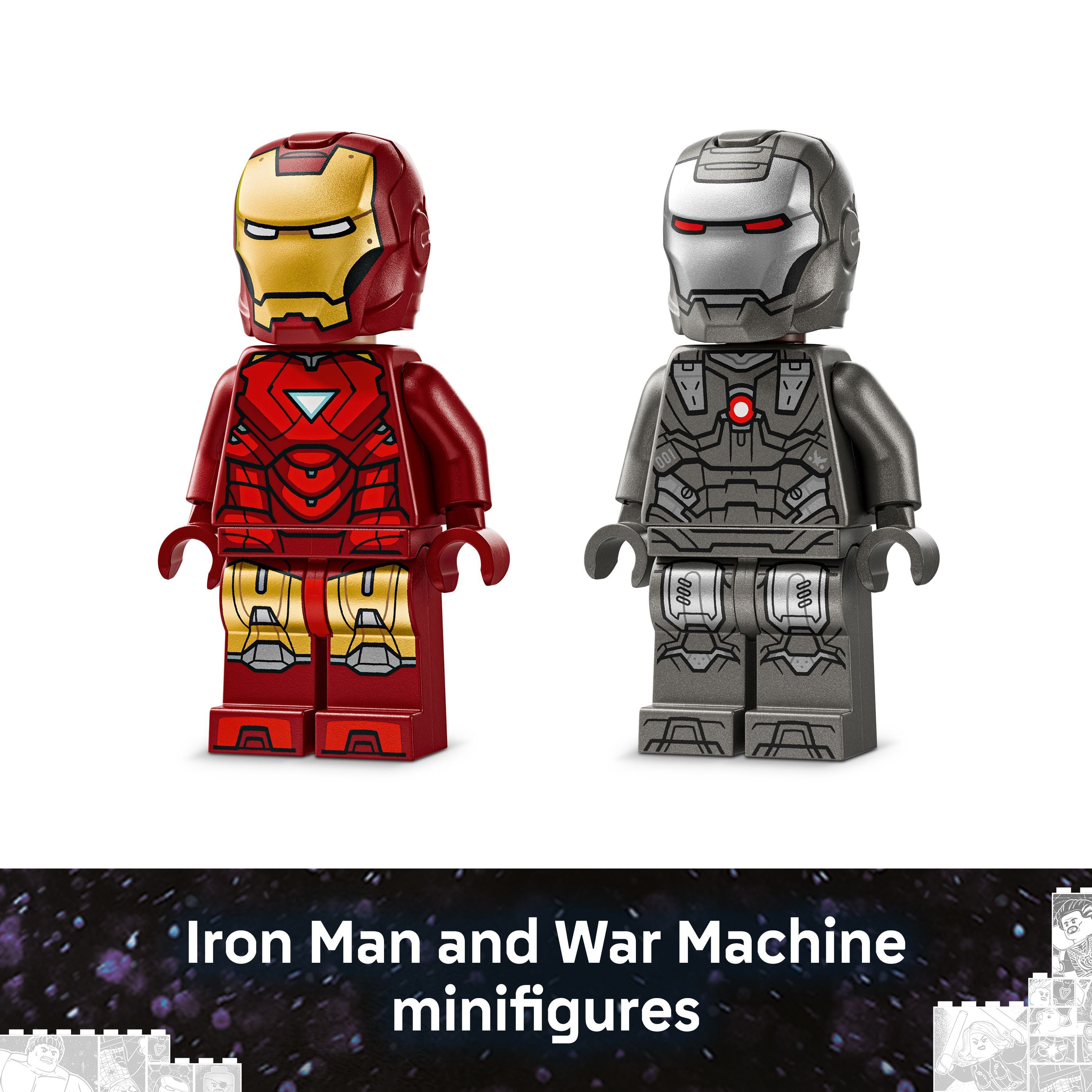 LEGO 76320 Marvel Iron Man & War Machine vs. Hammer Drones