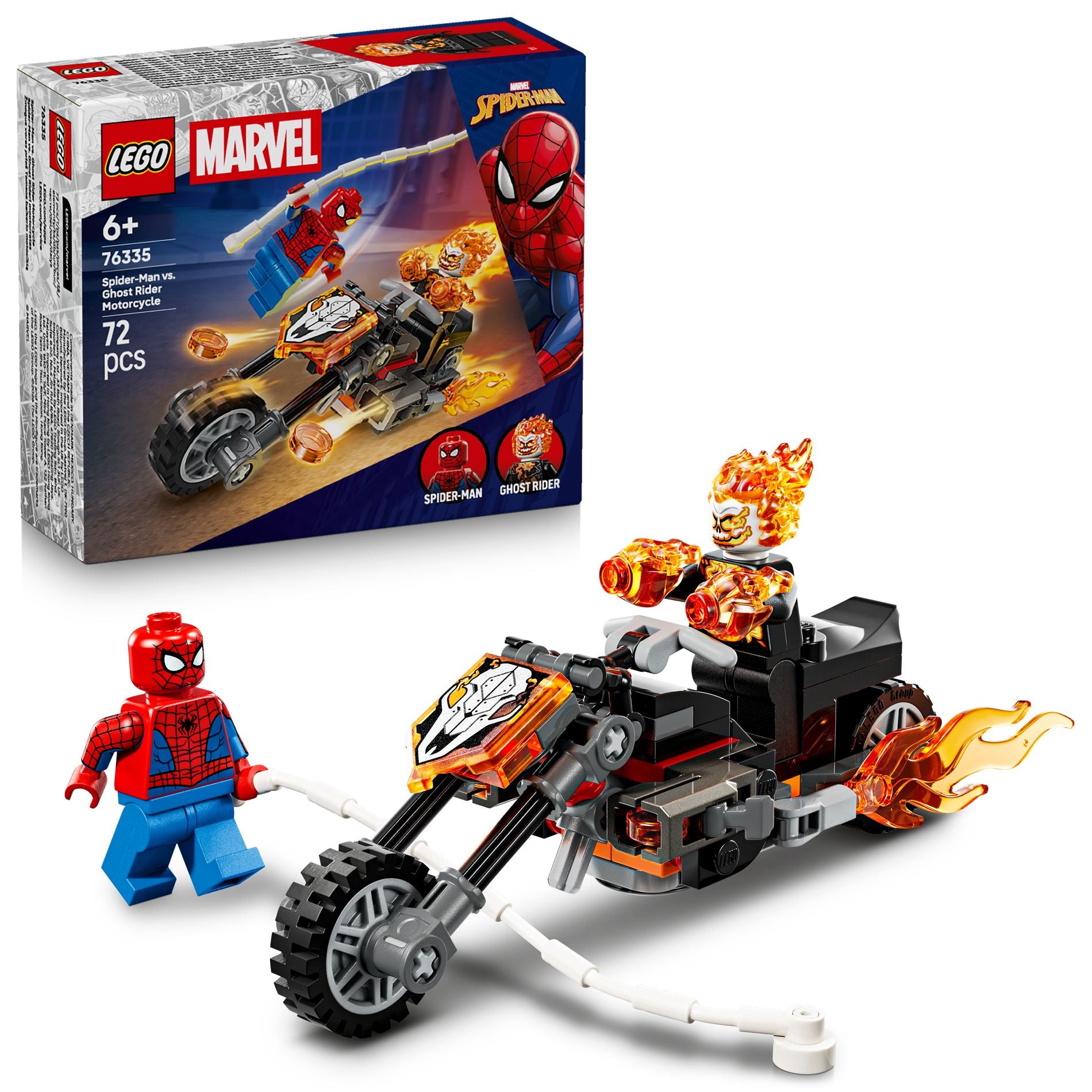 LEGO 76335 Super Heroes Marvel Spider-Man vs. Ghost Rider Motorcycle