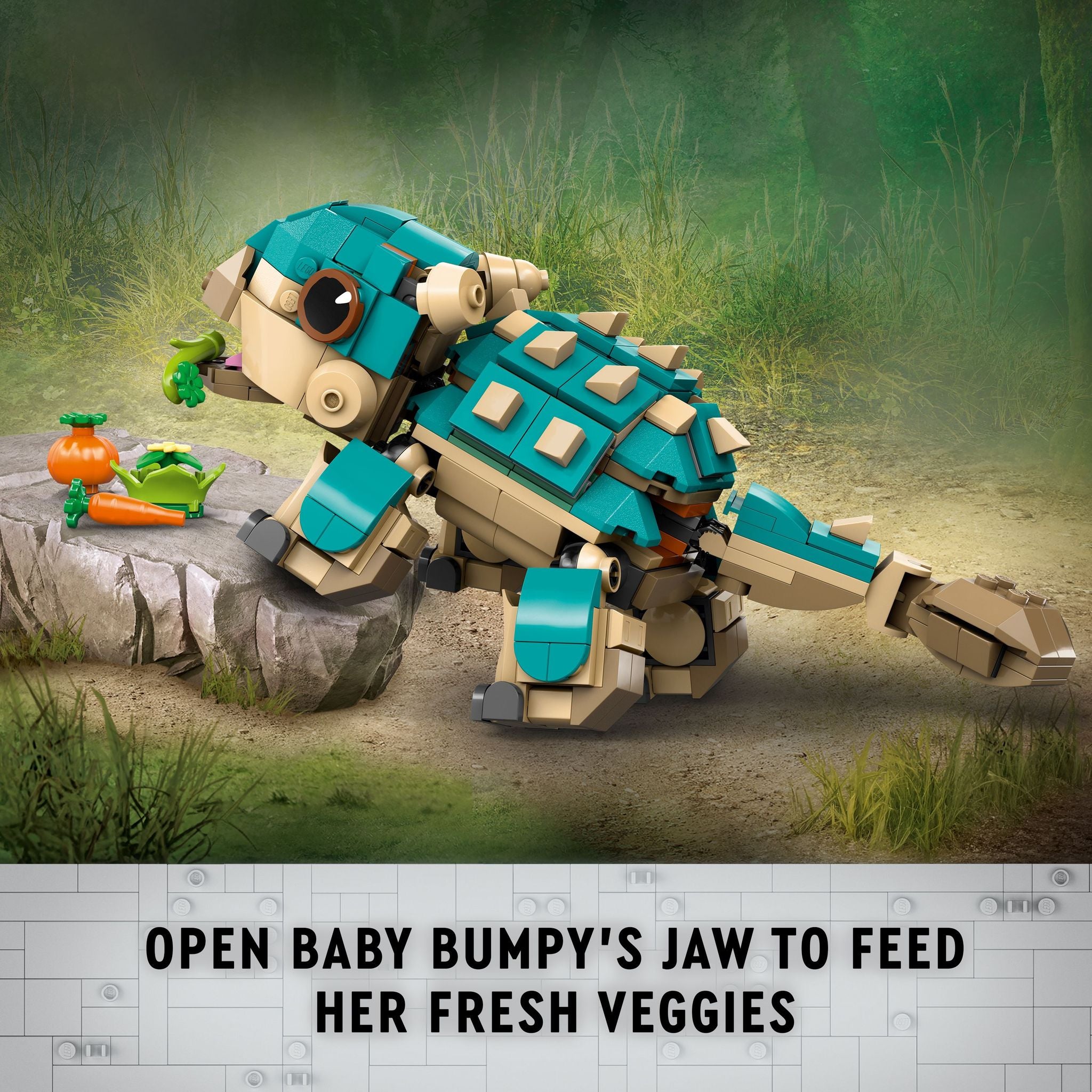 LEGO 76962 Jurassic World Baby Bumpy Ankylosaurus Toyworld NZ lego-76962-jurassic-world-baby-bumpy-ankylosaurus-toyworld-nz