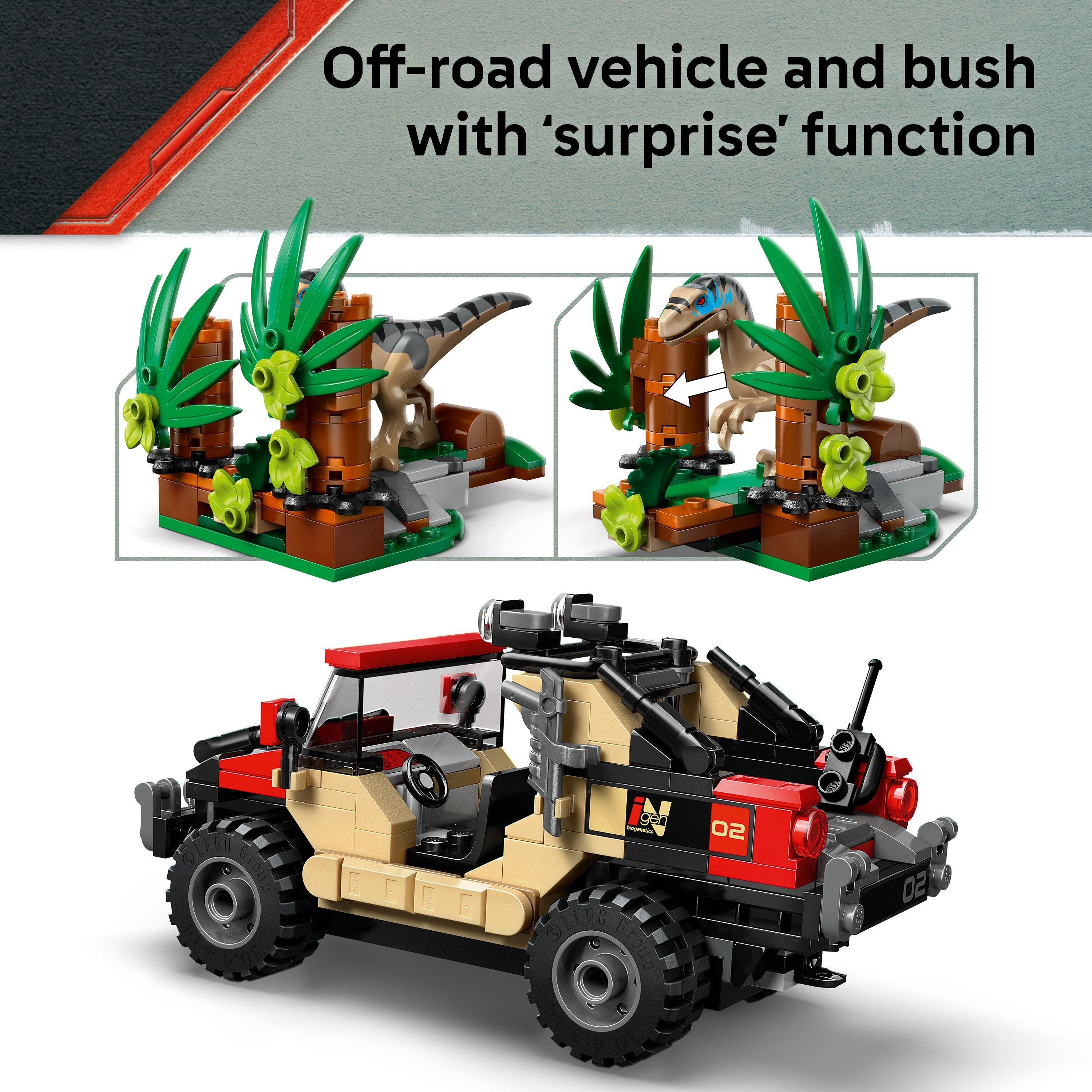 LEGO 76972 Jurassic World Raptor Off-Road Escape