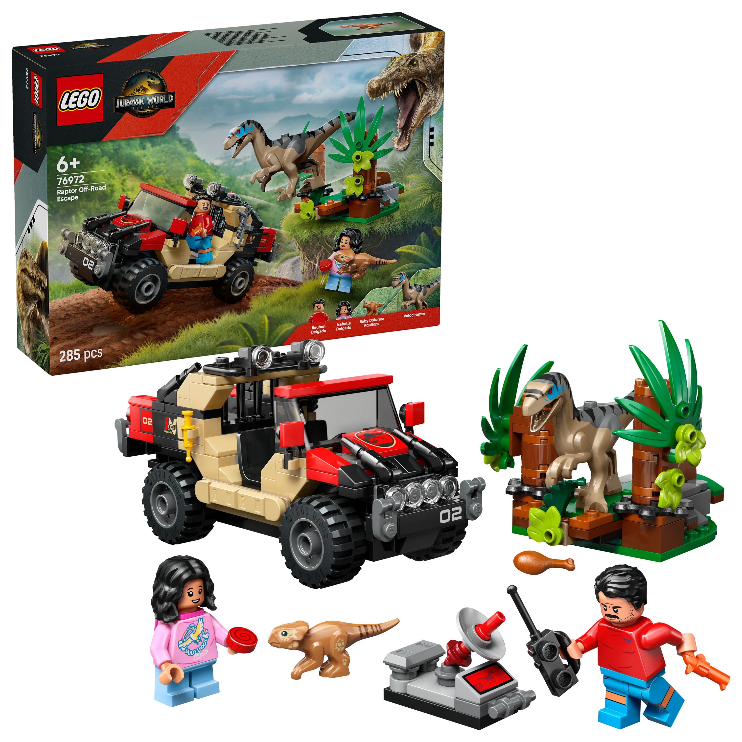 LEGO 76972 Jurassic World Raptor Off-Road Escape
