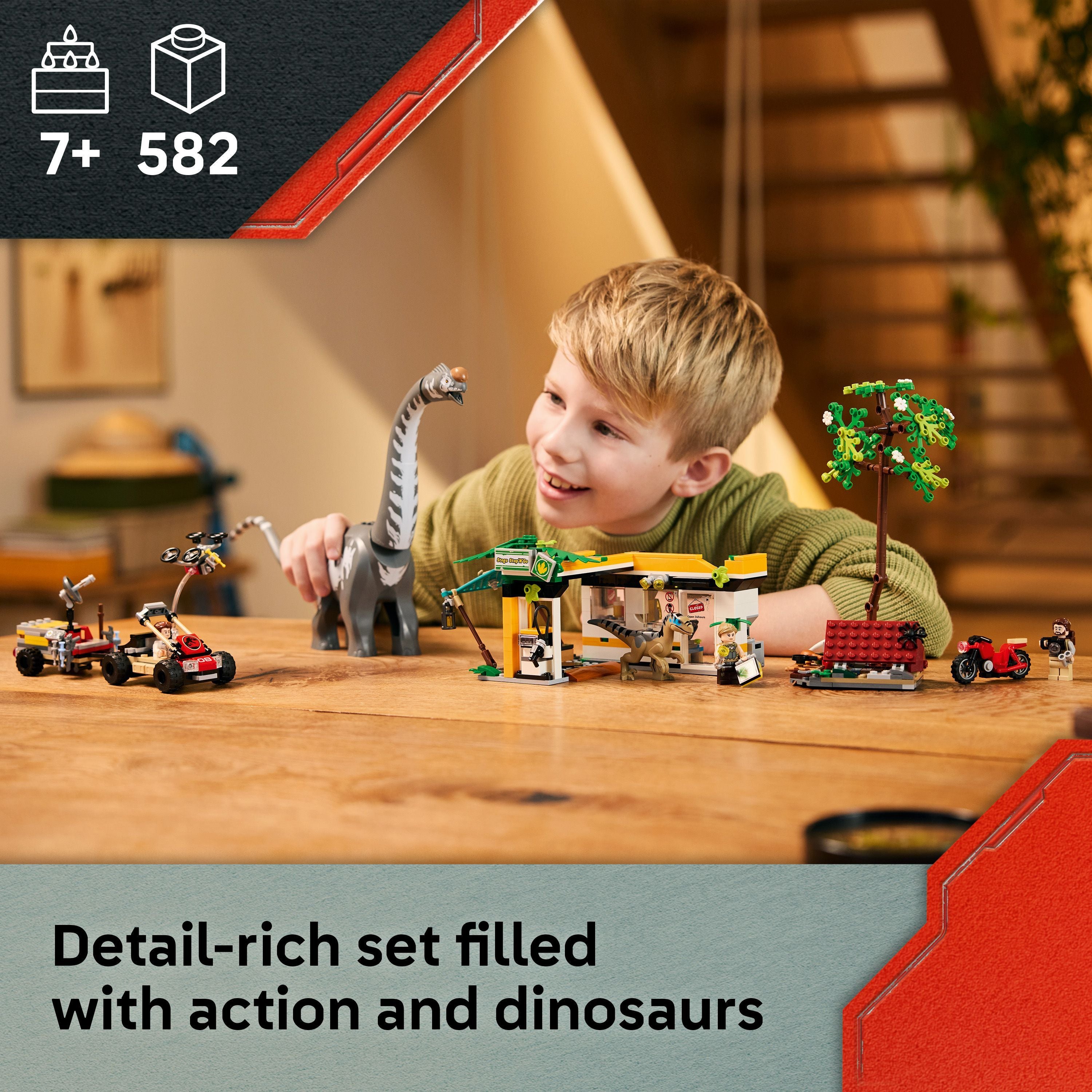 LEGO 76973 Jurassic World Raptor & Titanosaurus Tracking Mission