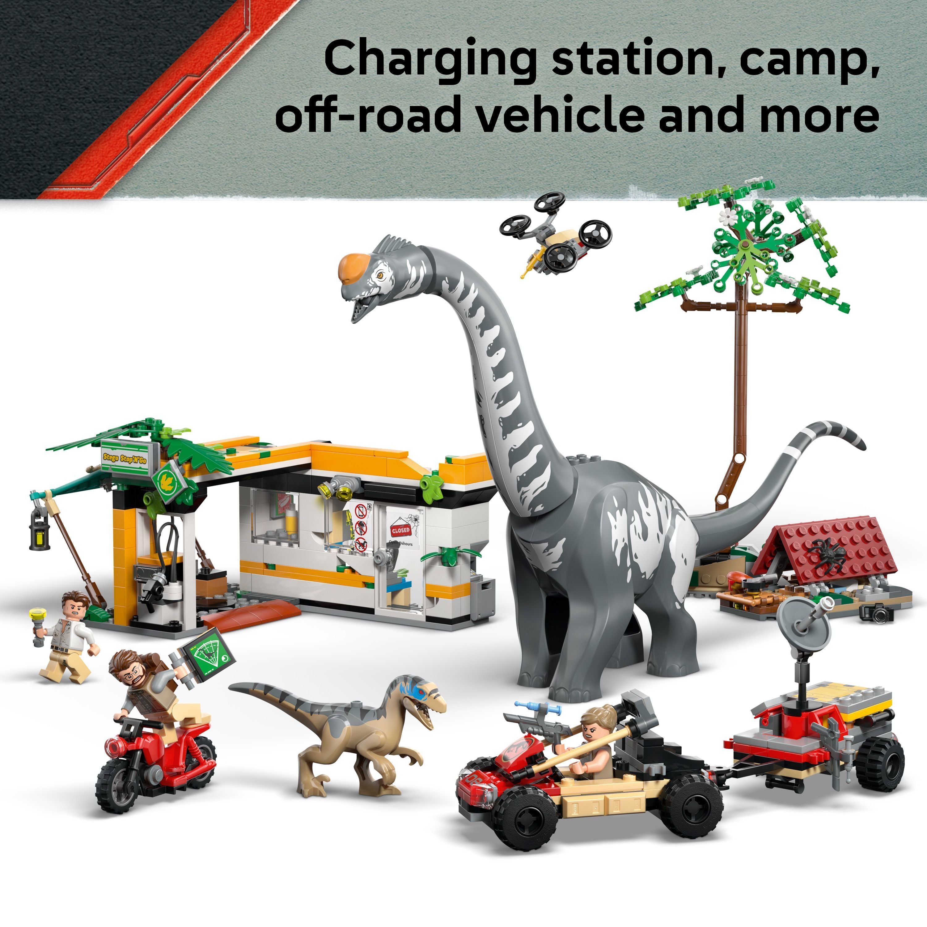 LEGO 76973 Jurassic World Raptor & Titanosaurus Tracking Mission