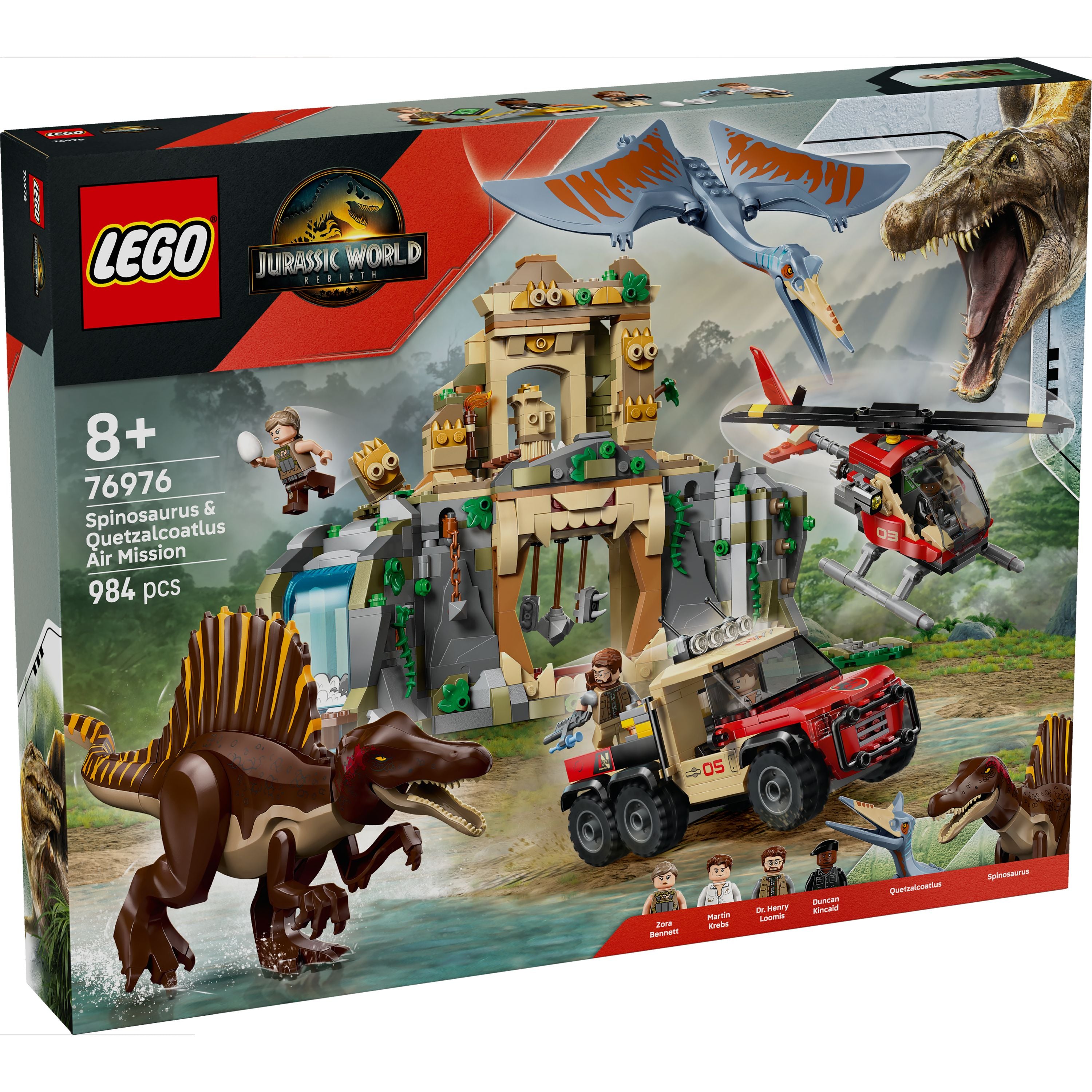 LEGO 76976 Jurassic World Spinosaurus & Quetzalcoatlus Air Mission