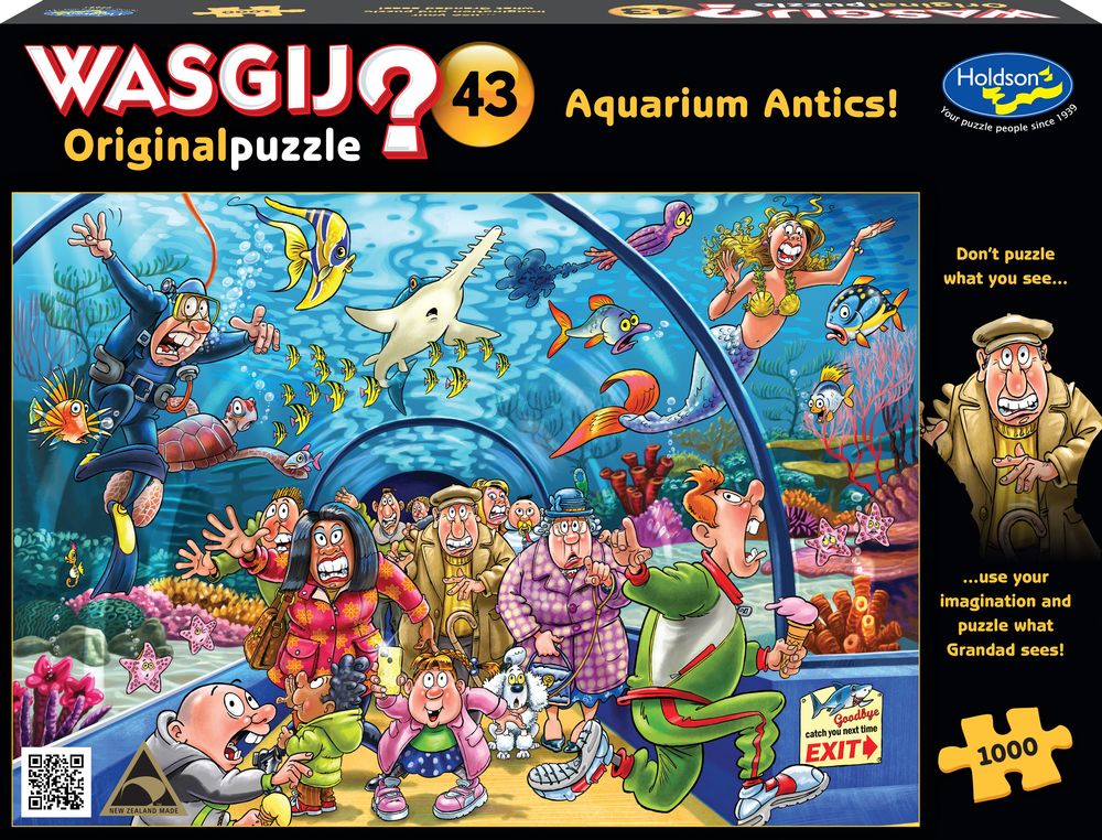 Wasgij Original #43 1000 Piece Jigsaw Puzzle Aquarium Antics