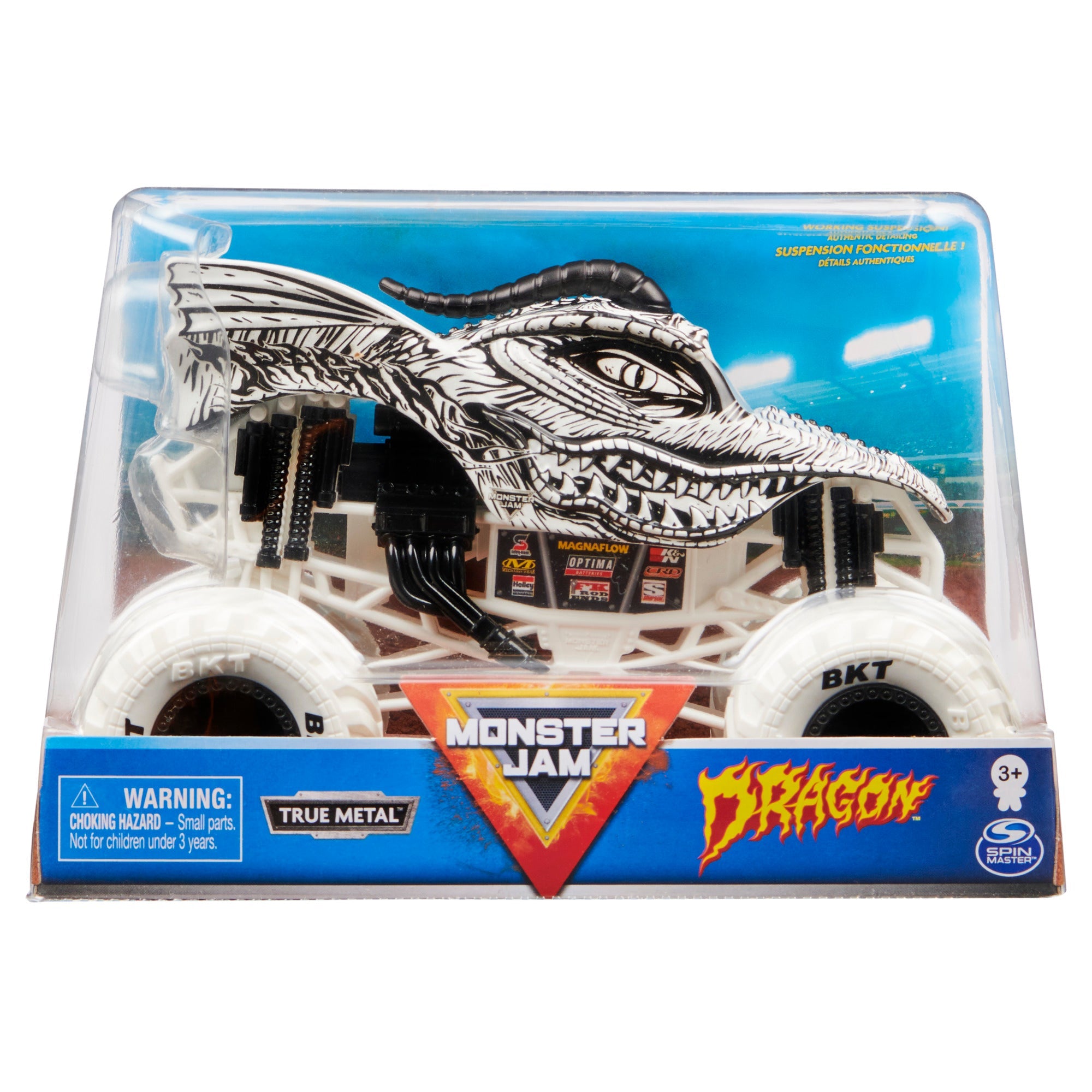 Monster Jam 1:24 Collector Die Cast Dragon Black & White