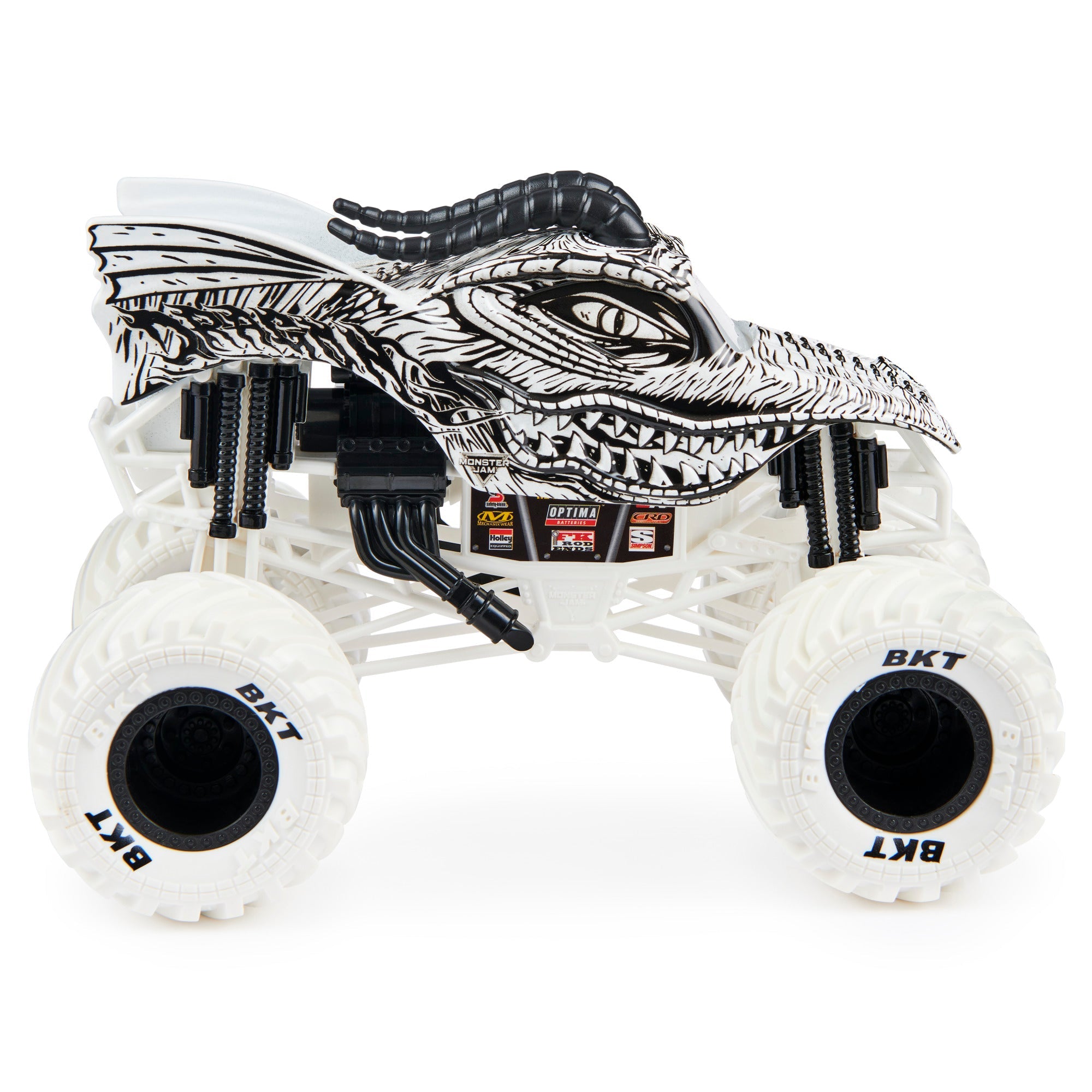 Monster Jam 1:24 Collector Die Cast Dragon Black & White