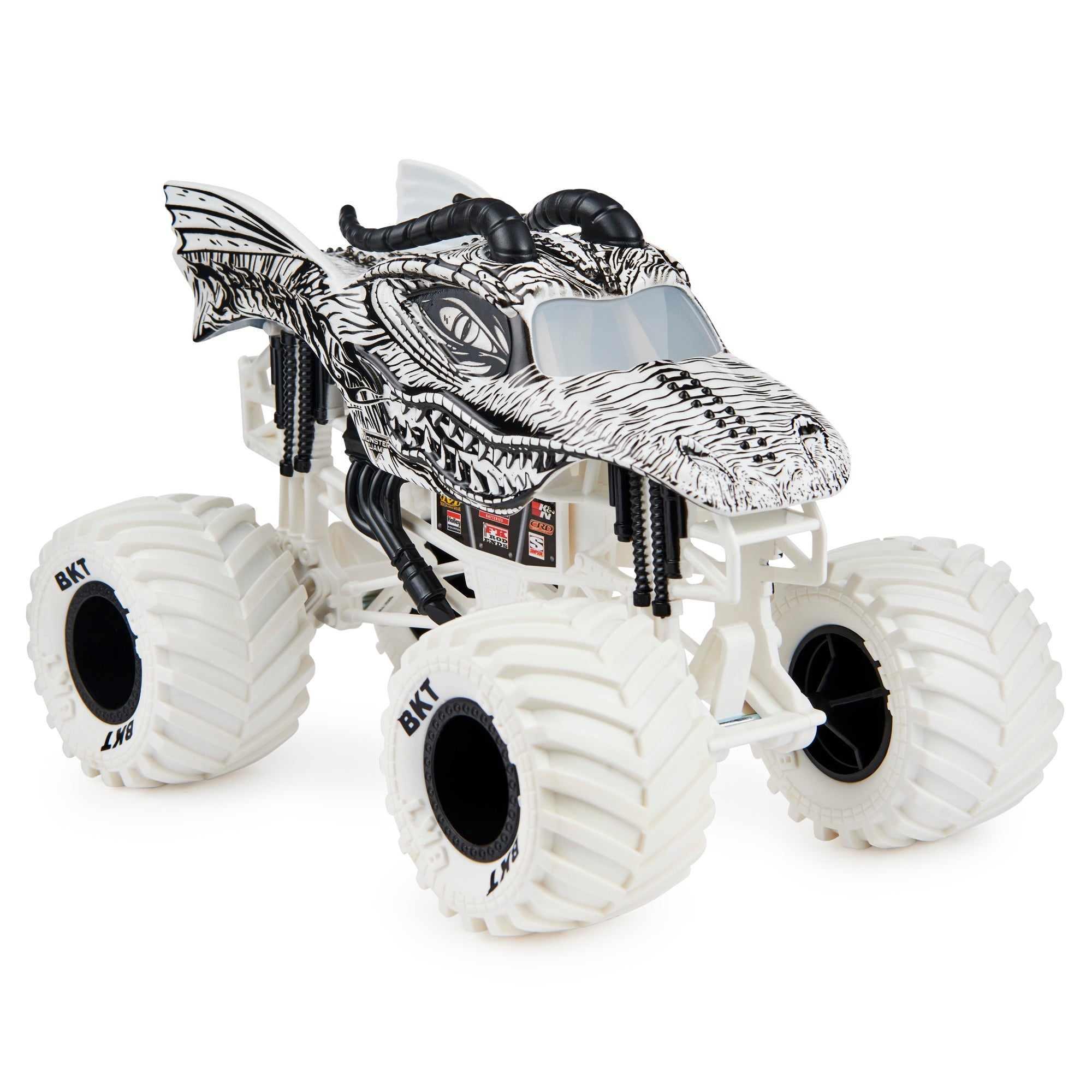 Monster Jam 1:24 Collector Die Cast Dragon Black & White