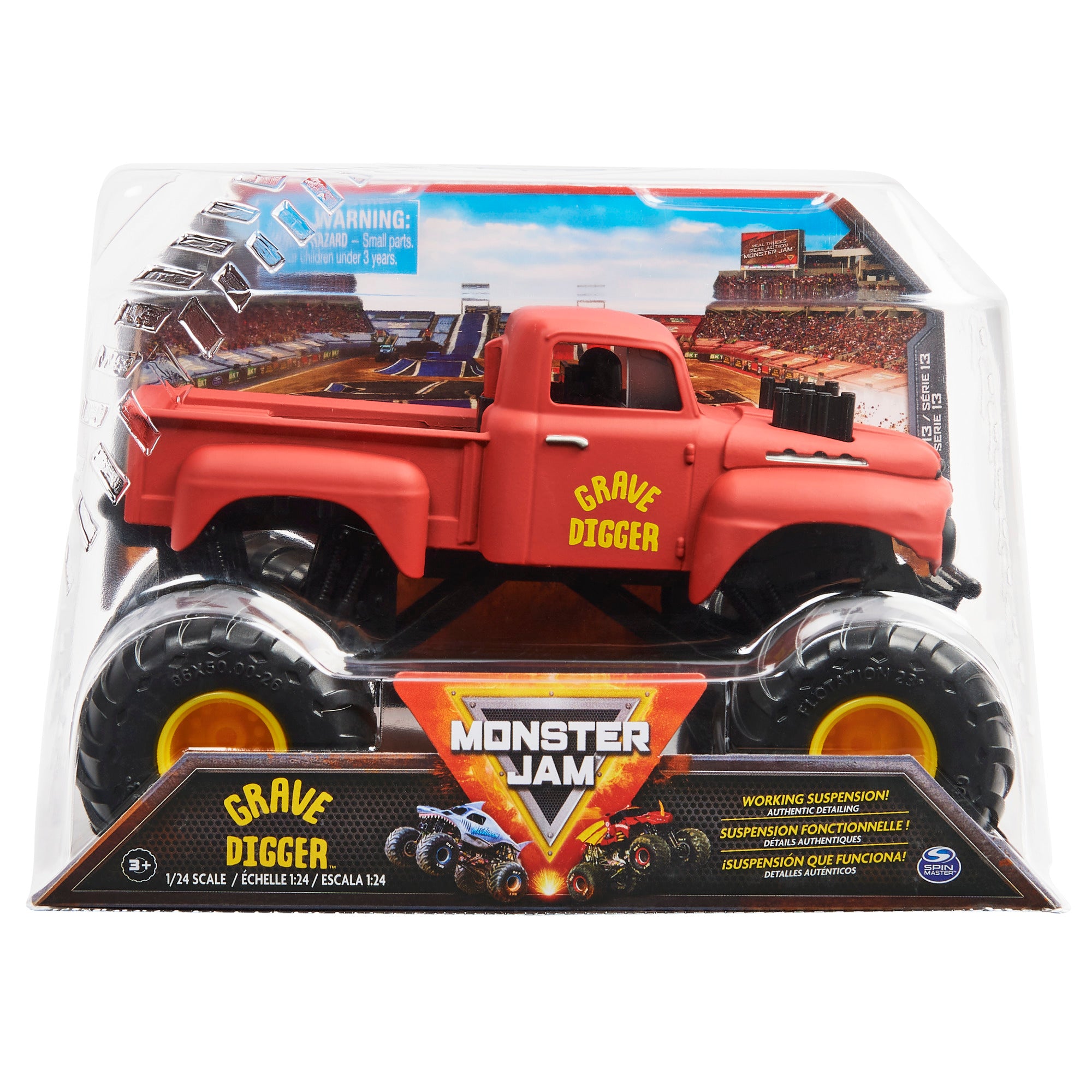 Monster Jam 1:24 Collector Die Cast Series 13 Grave Digger Red Primer