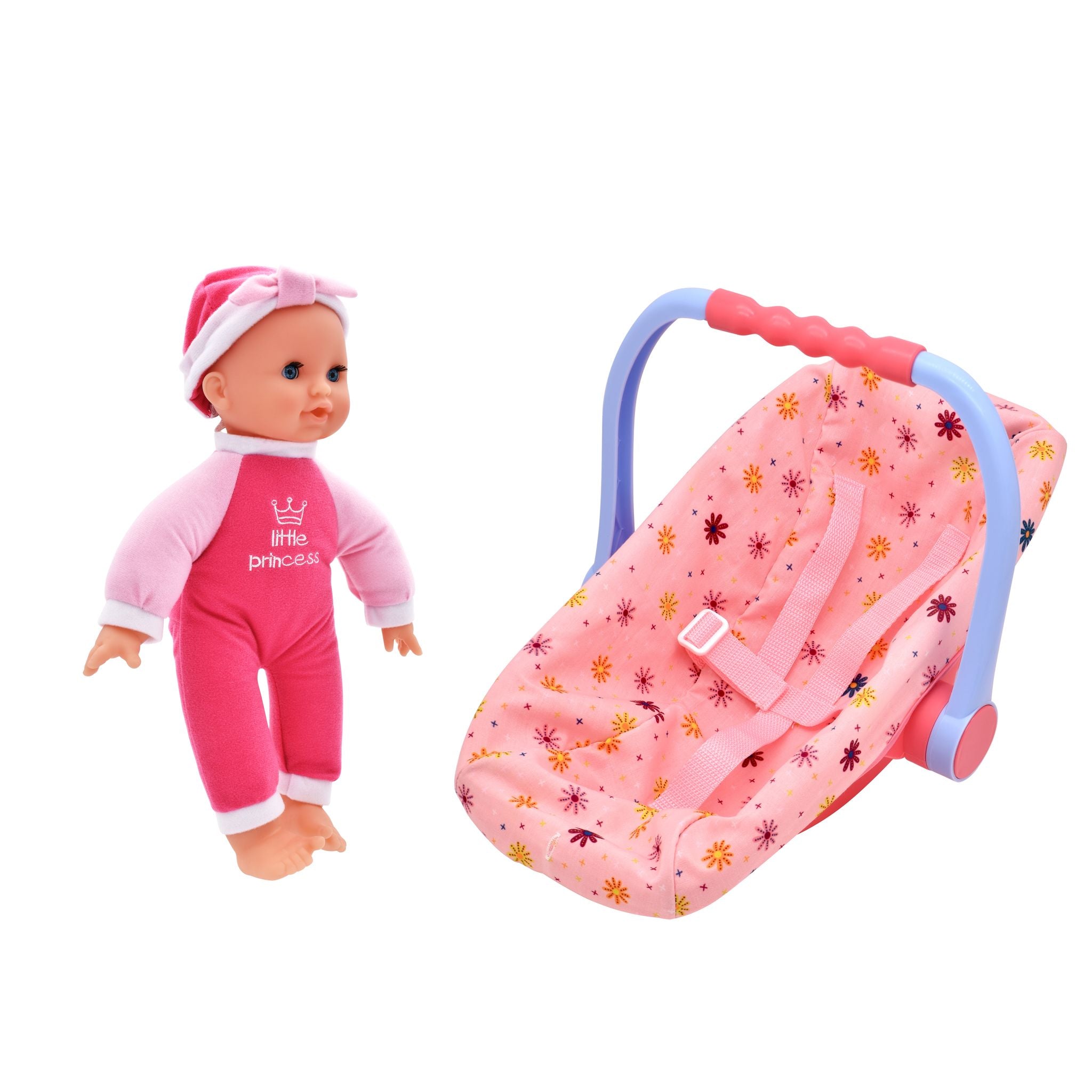 Dolls World Isabella Baby Doll & Car Seat
