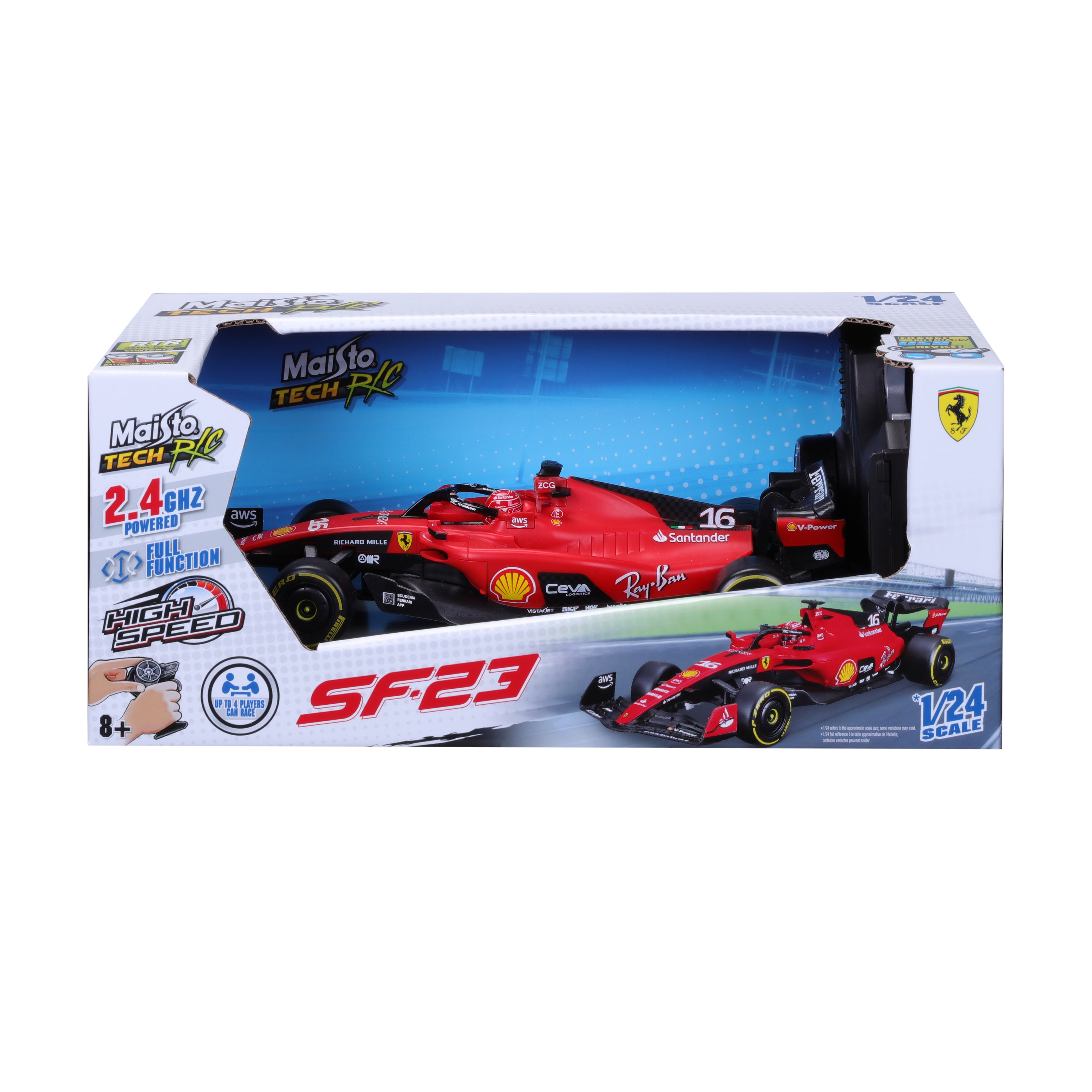 Maisto Tech 1:24 Remote Control Premium Vehicle - F1 Ferrari SF 23