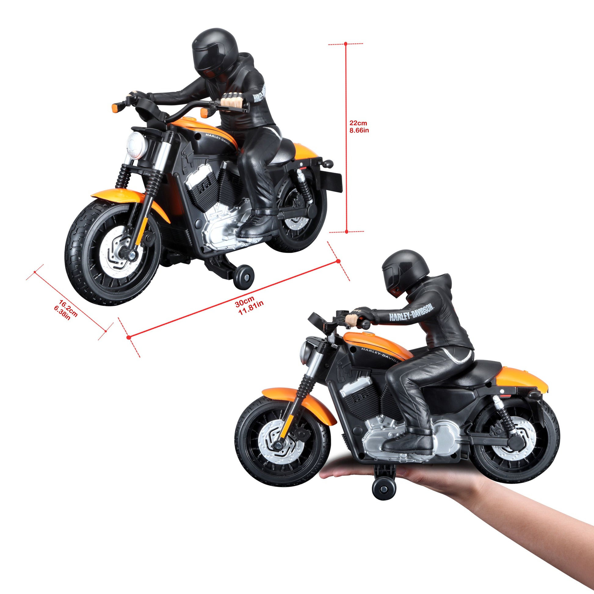 Maisto Tech R/C Harley Davidson Xl1200n Nightster Orange Remote