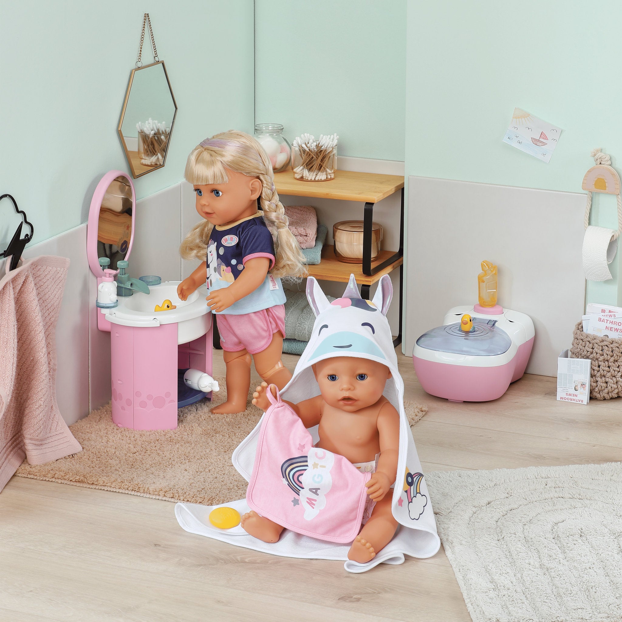 BABY Born Hooded Towel Set