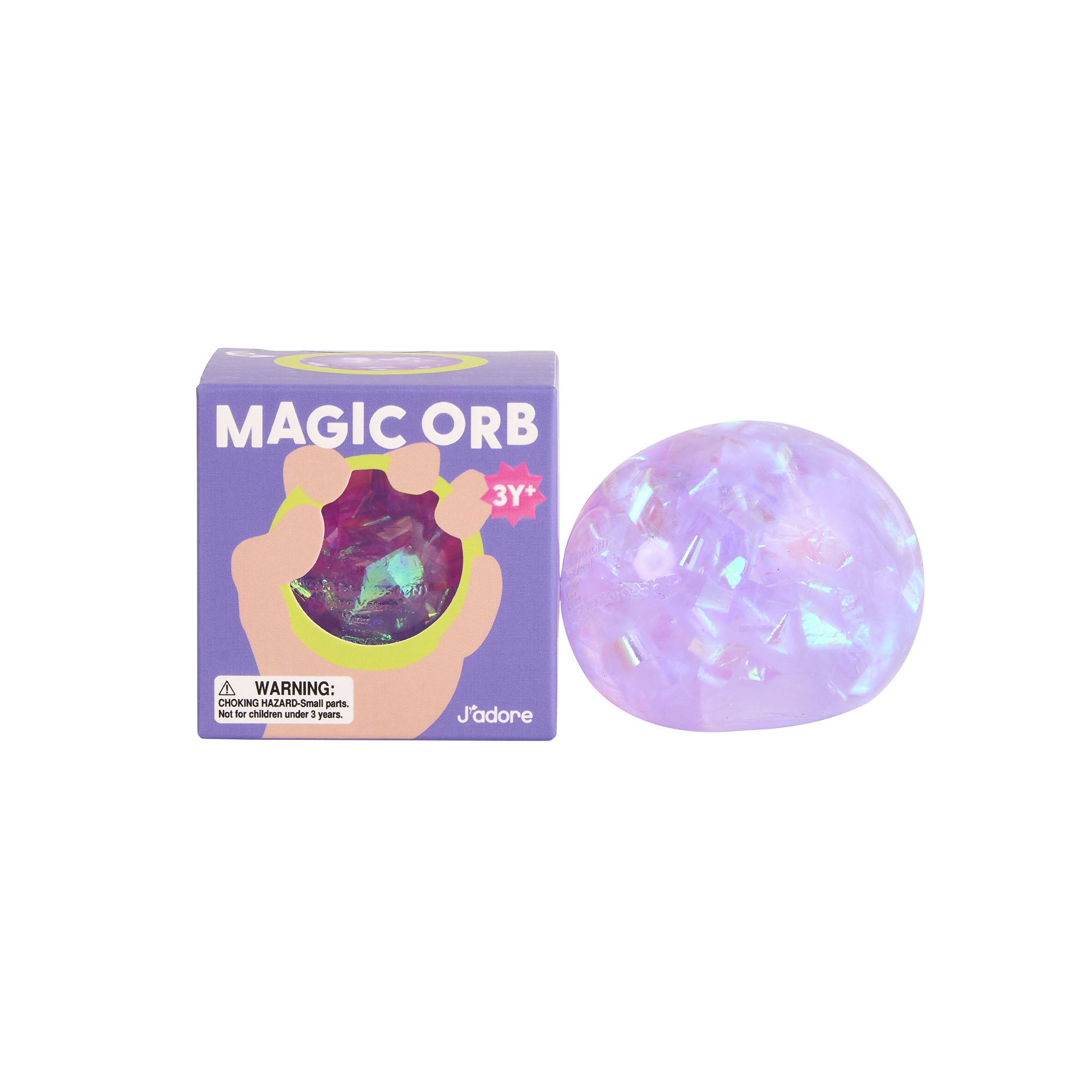J'adore Magic Orb Water Glitter Squish Ball - Purple - Toyworld NZ