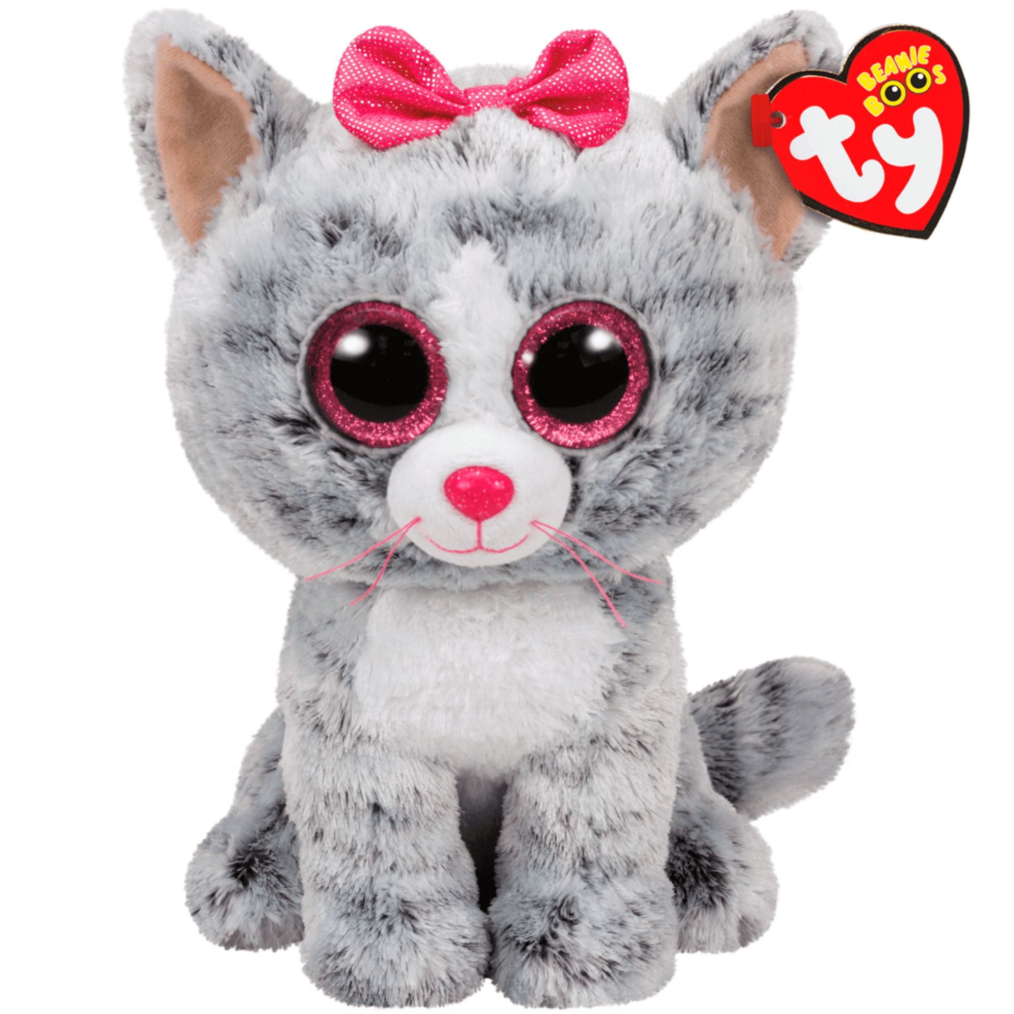 Ty Beanie Boo Regular - Kiki Grey Striped Cat