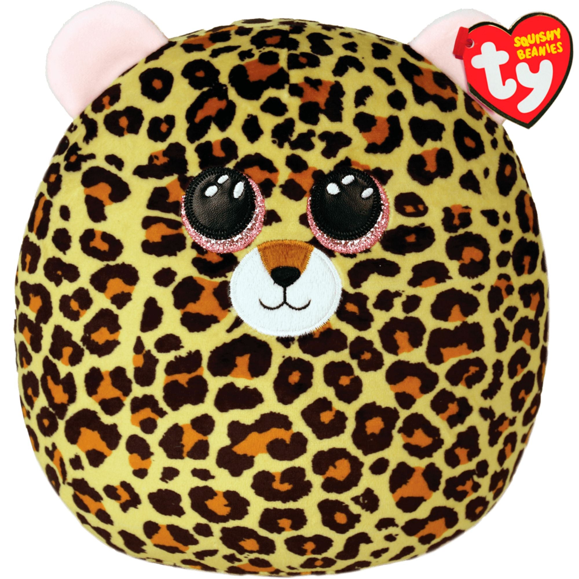 Ty Squishy Beanies 25cm - Brown & Pink Leopard