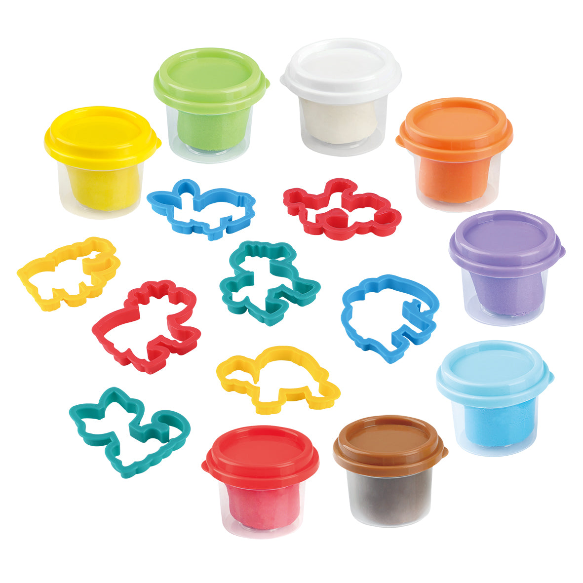 Playgo Toys 8 X 2Oz Dough And 8 Cookie Mould In Tube