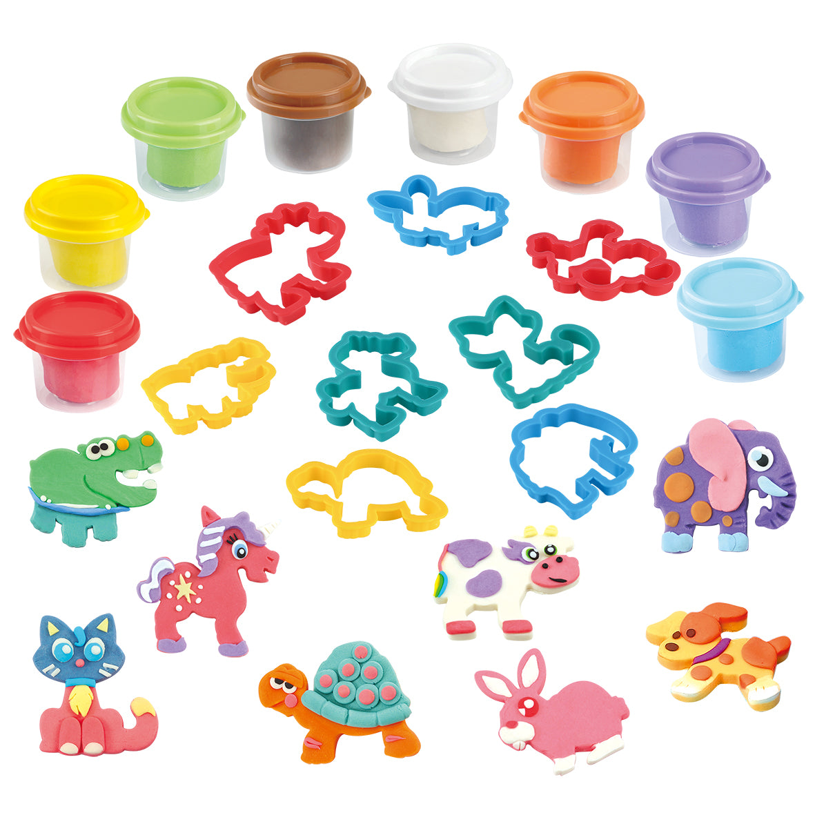 Playgo Toys 8 X 2Oz Dough And 8 Cookie Mould In Tube