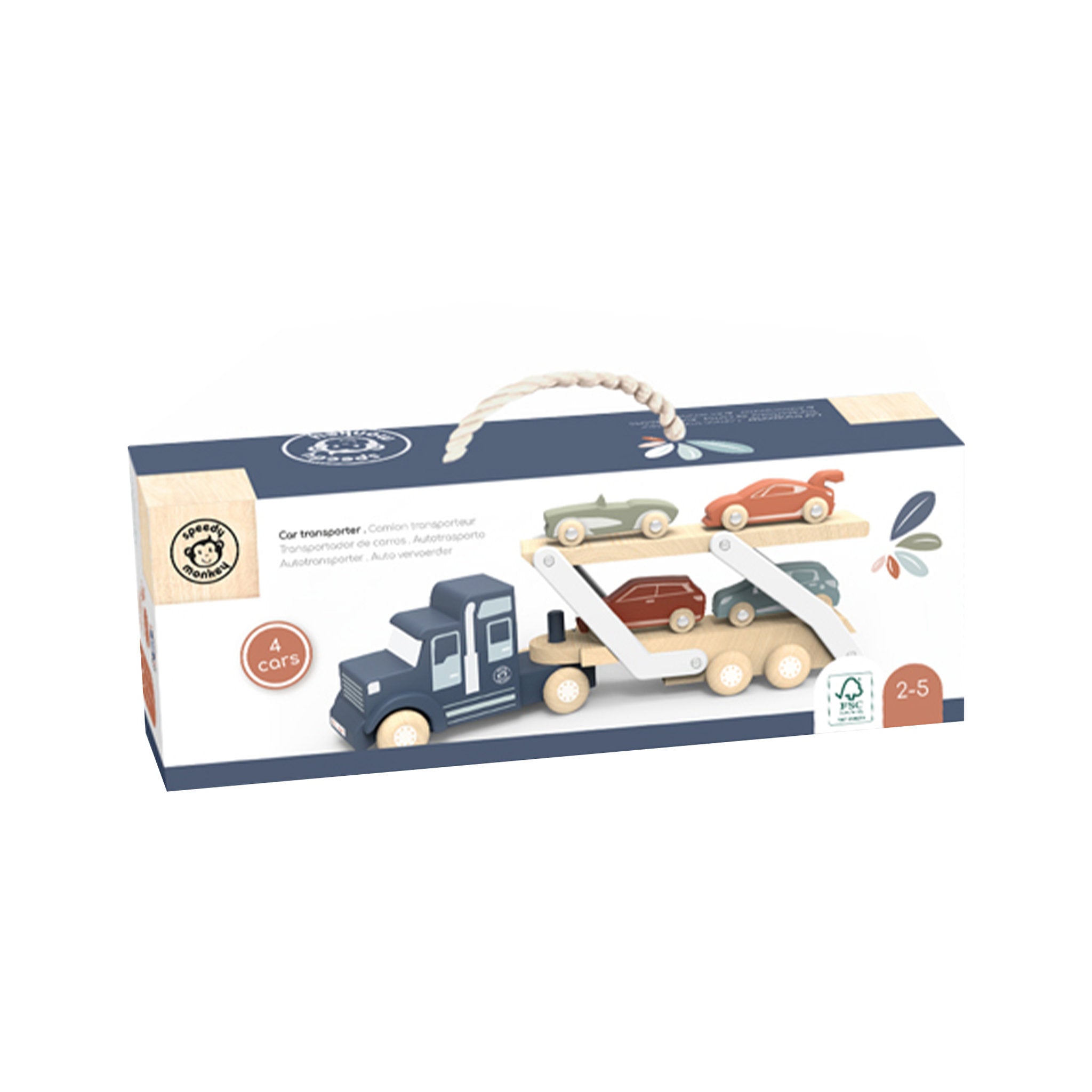Speedy Monkey Wooden Car Trasporter
