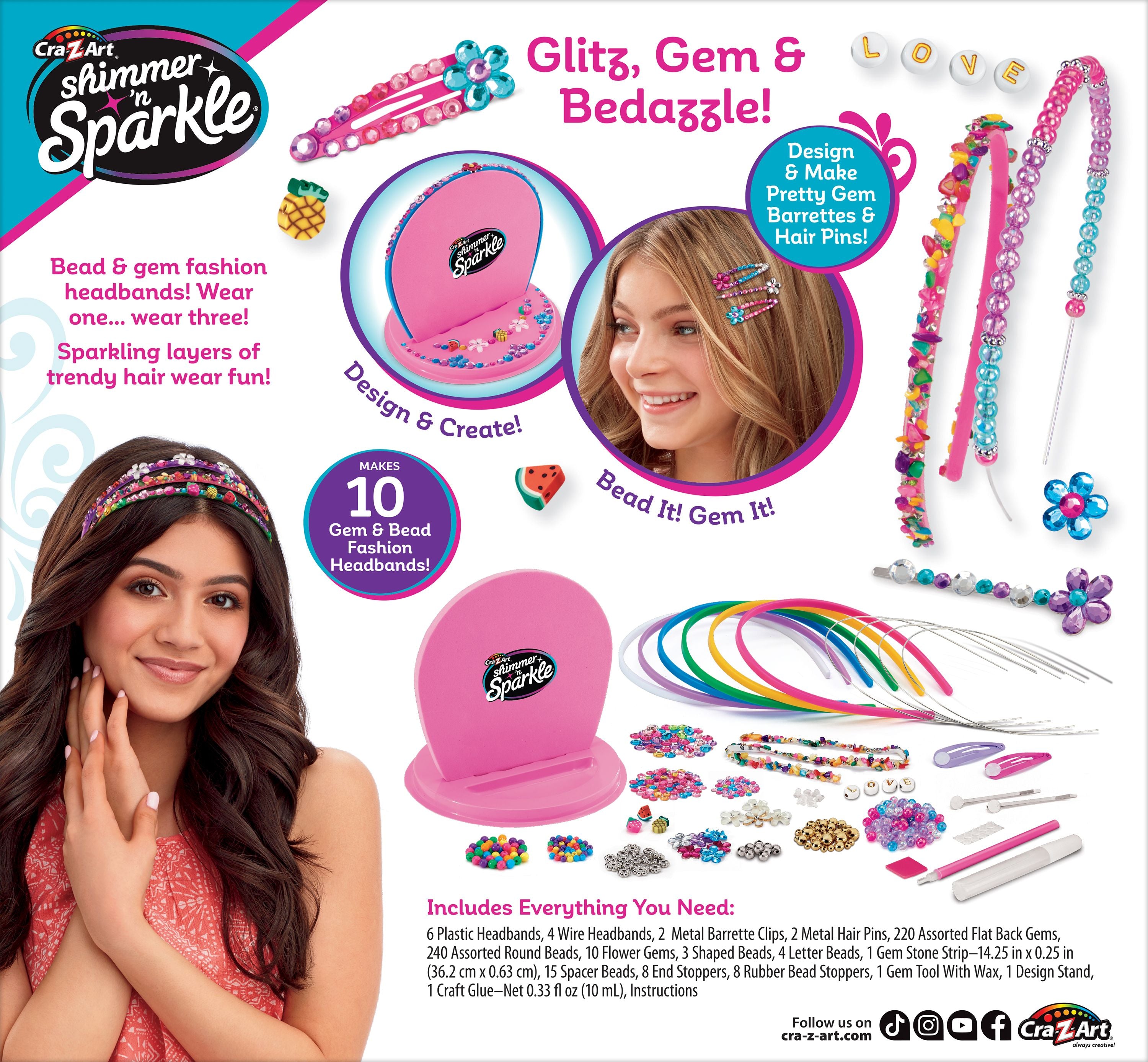 Cra-Z-Art Shimmer 'N Sparkle Sparkling Headbands & Barrettes