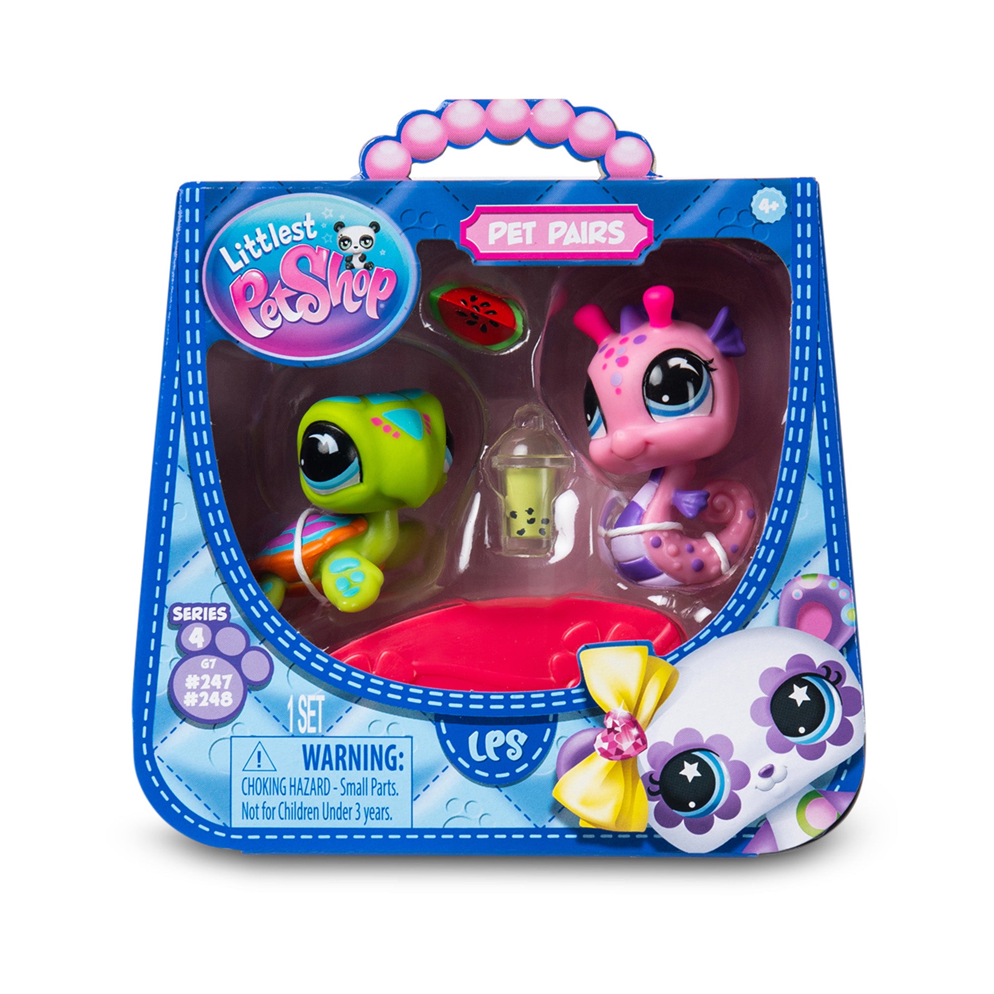 Littlest Petshop Pet Pair 2 Pack Series 4 - Seahorse & Sea Turtle