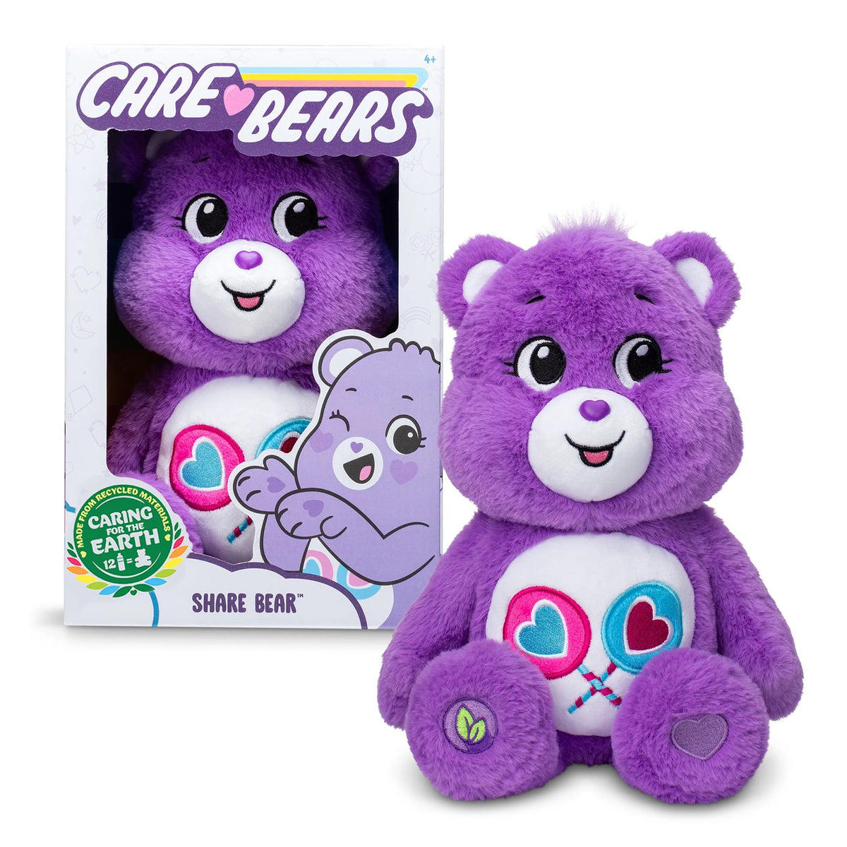 Care Bears Medium Eco Plush - Share Bear toy.