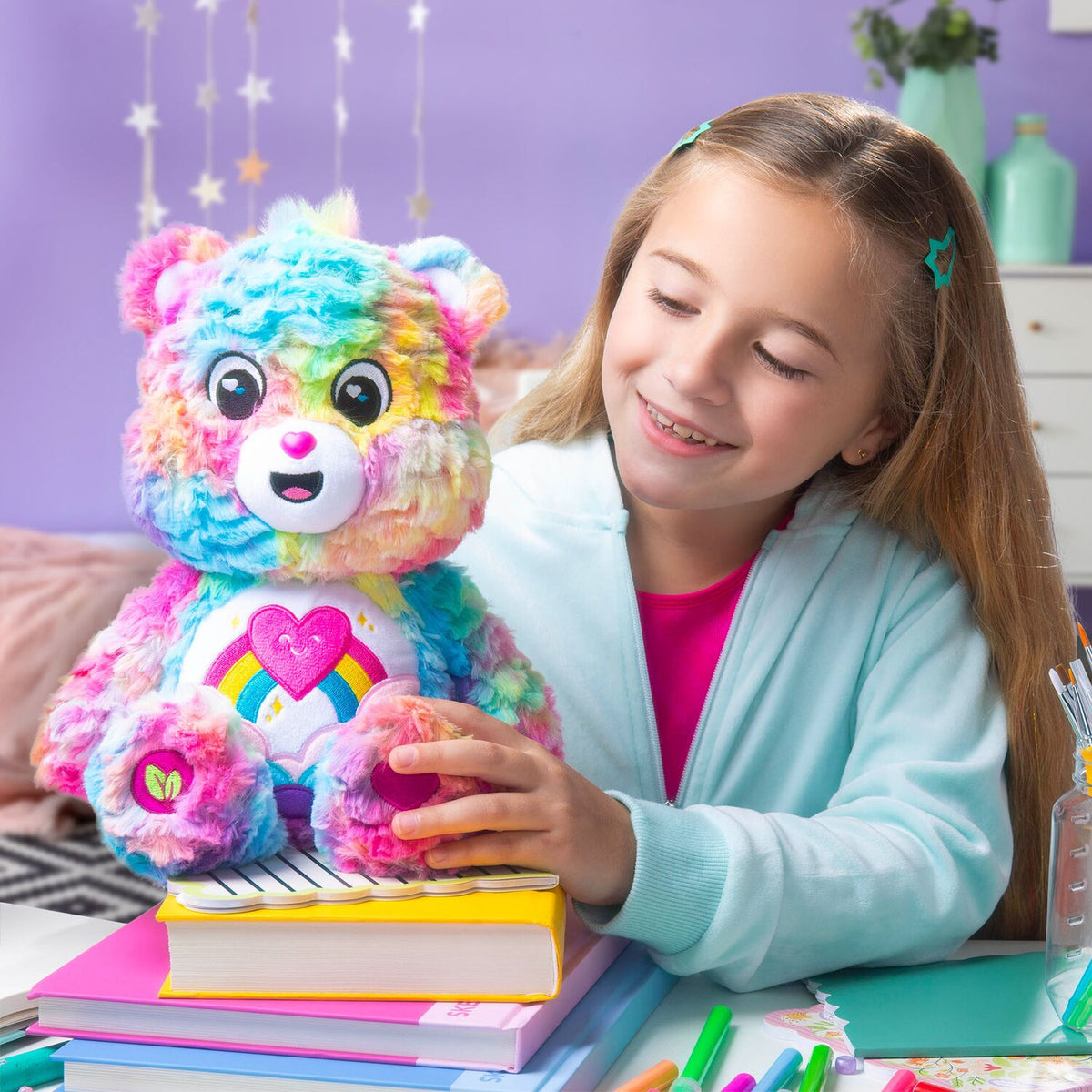 Care Bears Medium Plush Colours of Caring Bear - Toyworld NZ