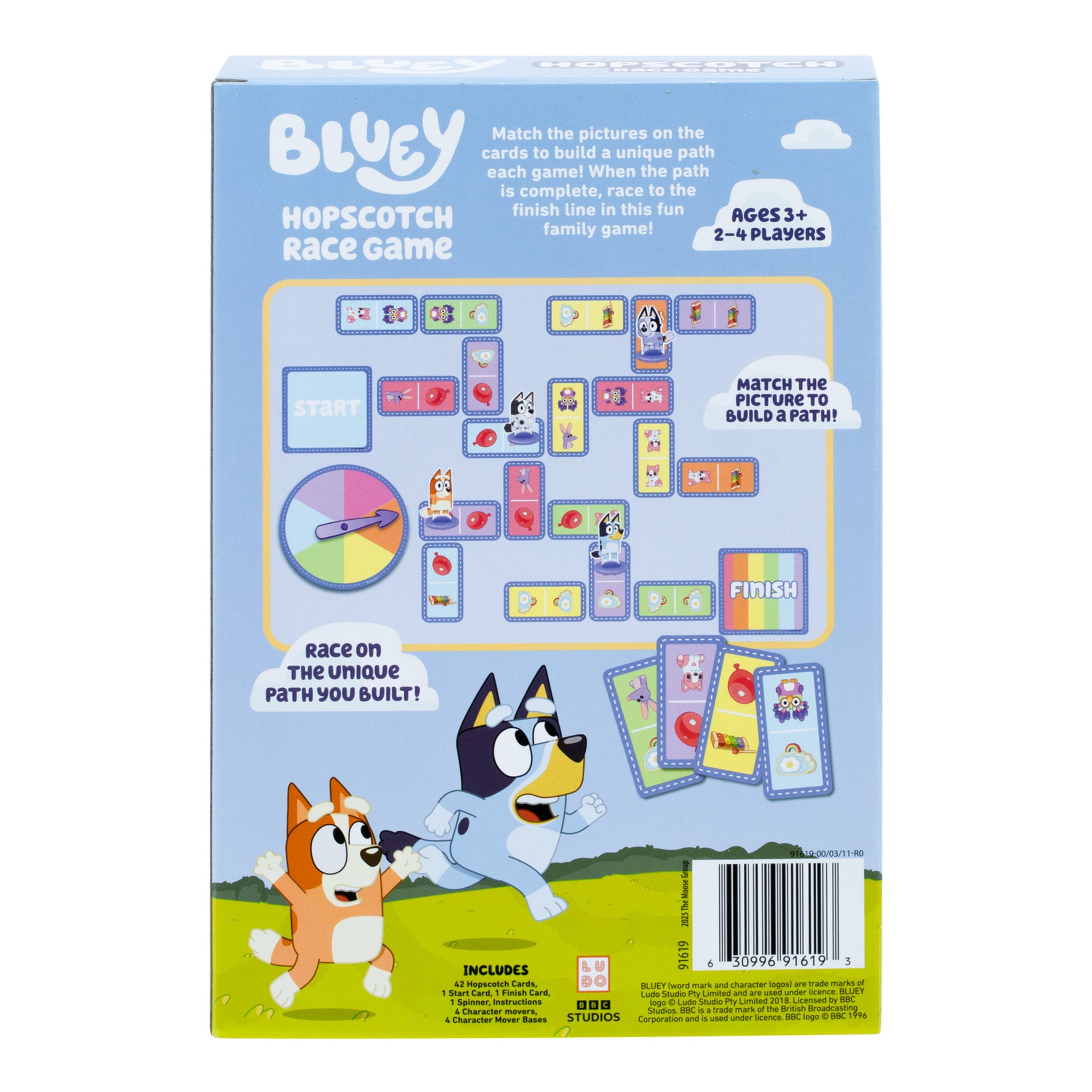Bluey Hopscotch Race Card Game