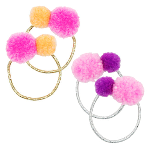 Pink Poppy Magical Cutie Pom Pom Hair Elastics Asst