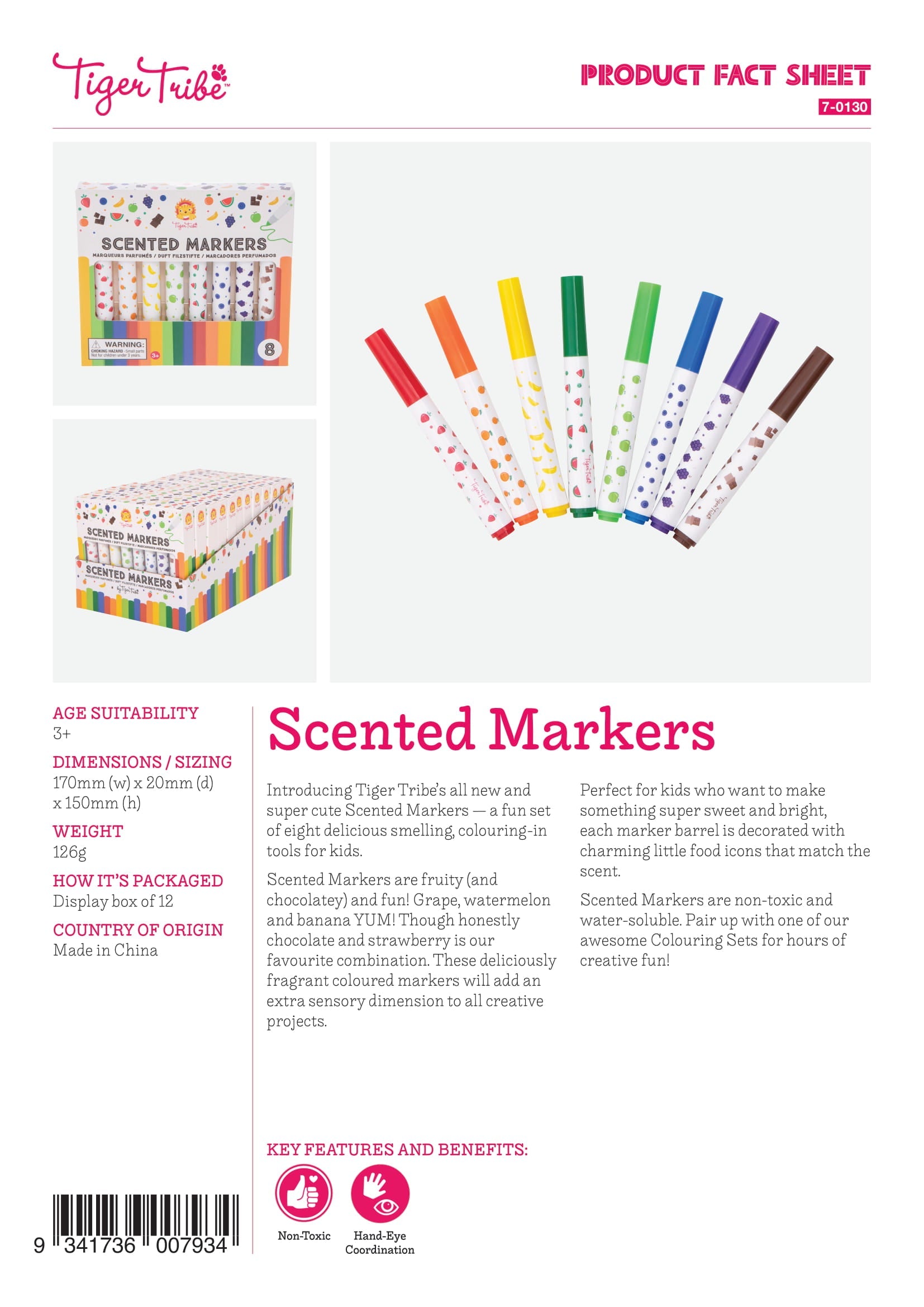 Tiger Tribe Scented Markers 8 Pack