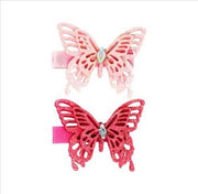 Pink Poppy Pink Butterfly Hair Clip
