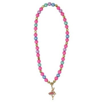 Pink Poppy Ballet Dance Necklace