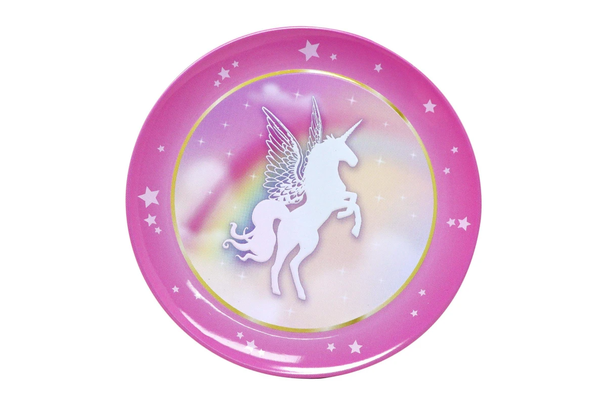 Pink Poppy Unicorn Dreamer 9 Piece Tin Tea Set In Carry Case