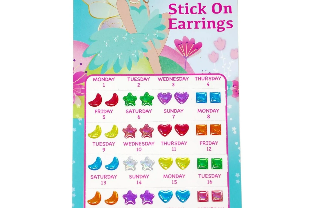 Pink Poppy 30 Pairs Fairy Butterfly Friends Stick On Earrings