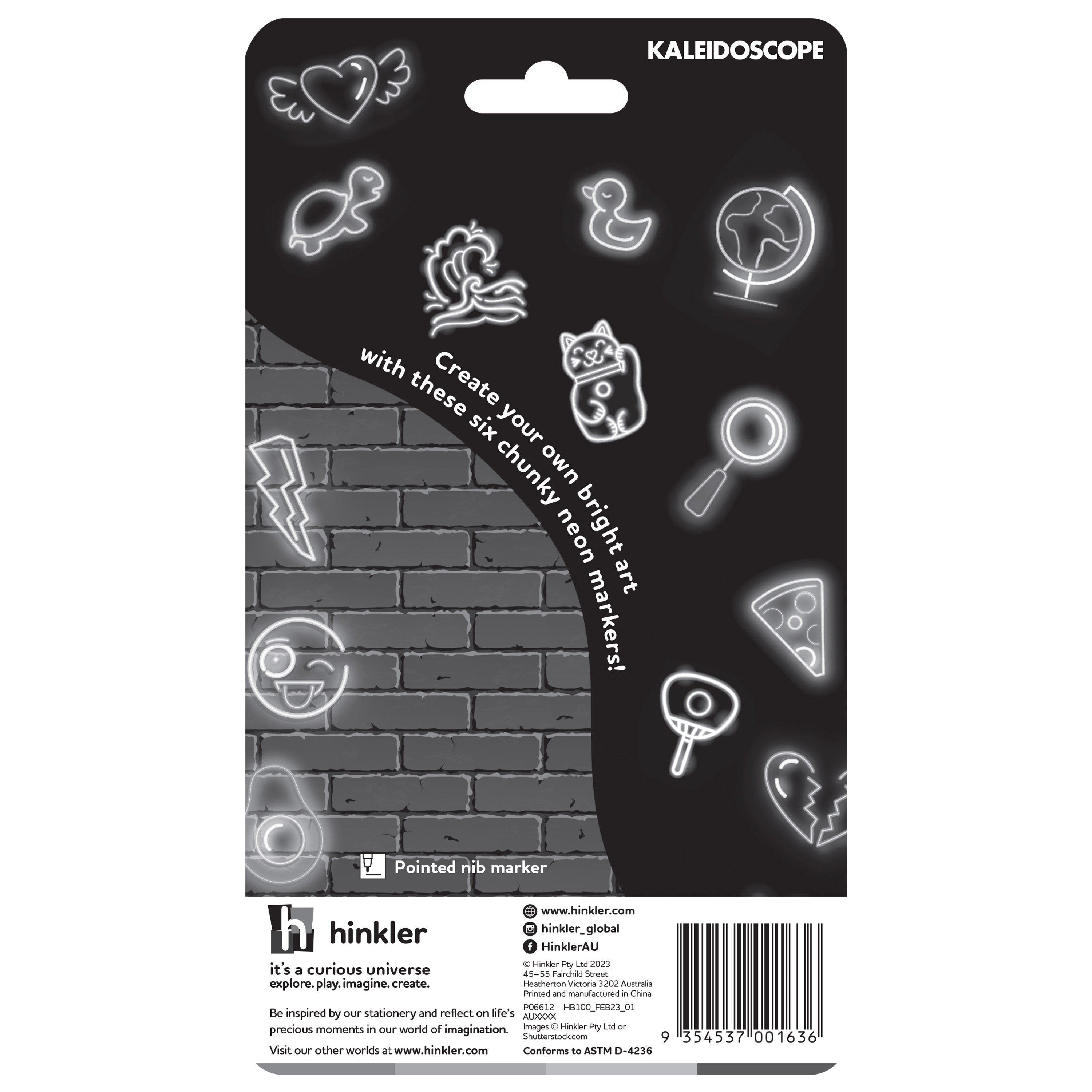 Kaleidoscope 6 Electric Neon Markers