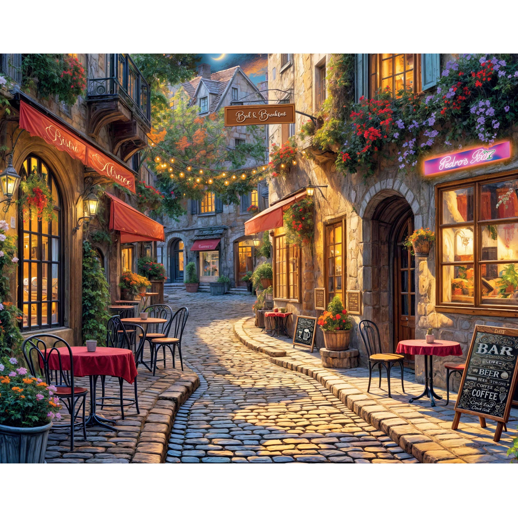Mindbogglers Artisan 1000 Piece Puzzle - Cafe Nights