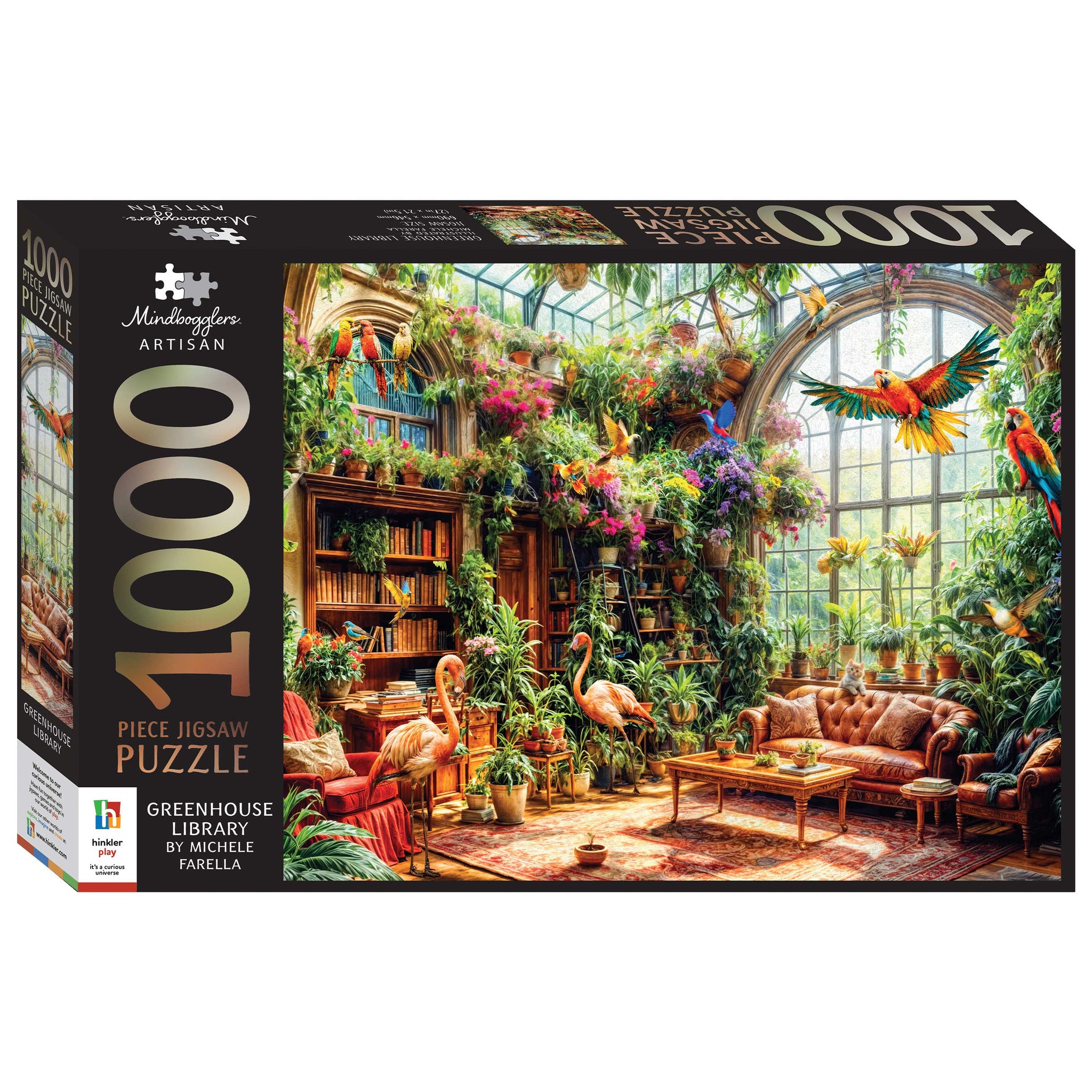 Mindbogglers Artisan 1000 Piece Puzzle - Greenhouse Library