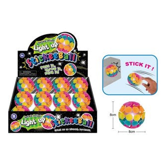 Flashing Suction Ball Colourful 8cm
