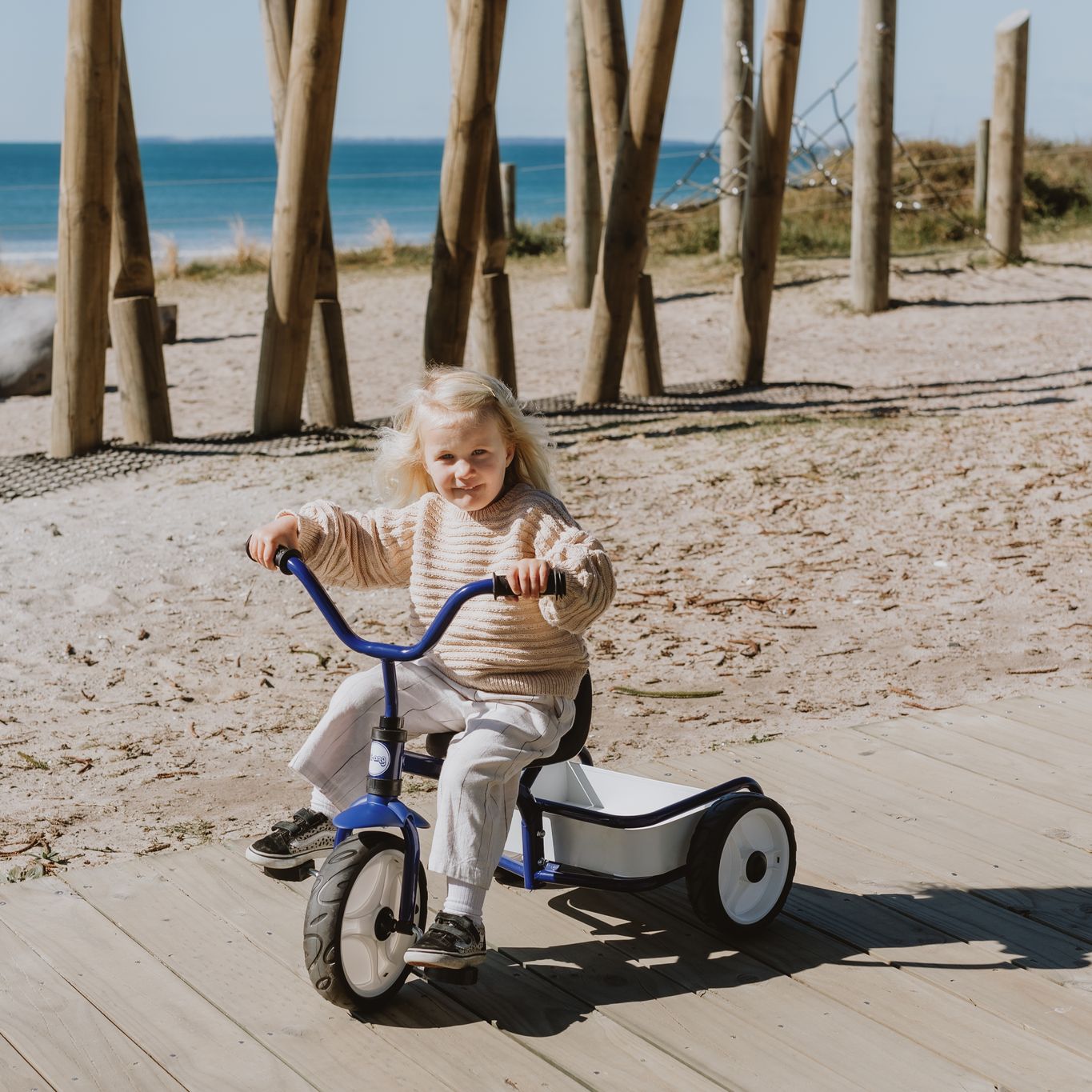 Tri-ang 2.0 Tuff Trike w Push Bar - Blue