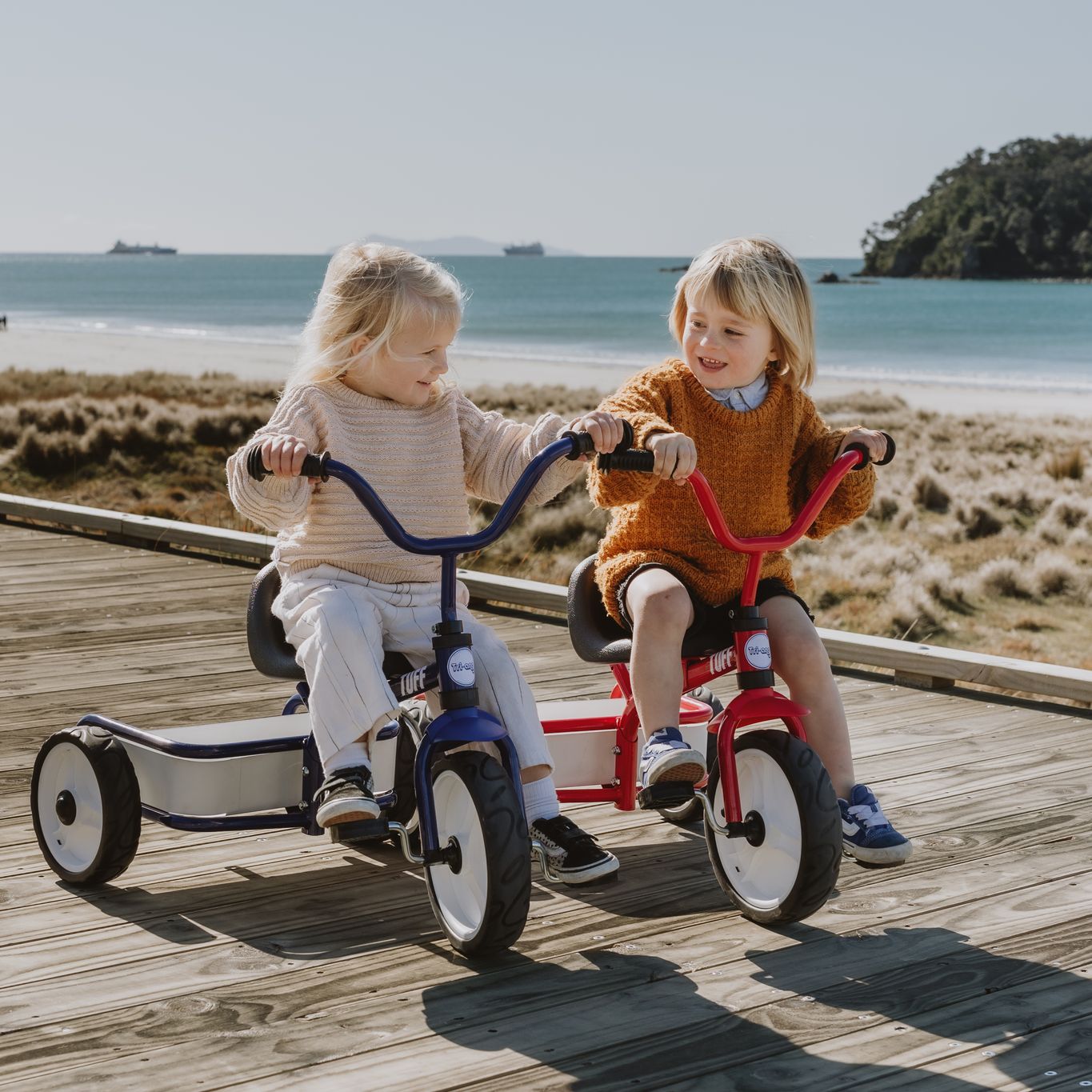 Tri-ang 2.0 Tuff Trike w Push Bar - Blue