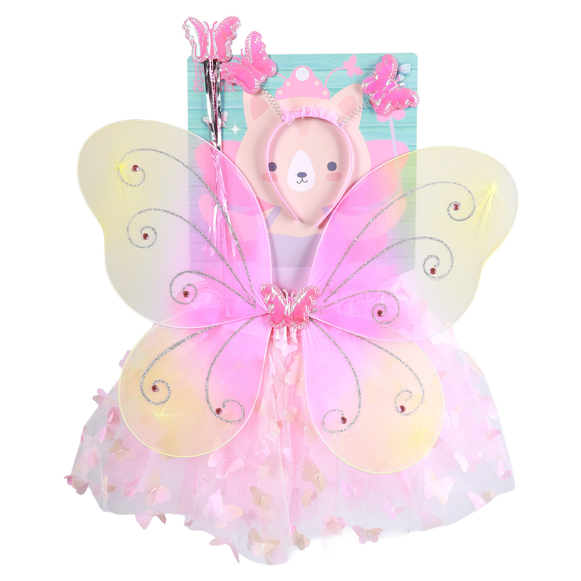Twinkle & Twirl Butterfly Wing Set -  Pink Gradient - Toyworld NZ