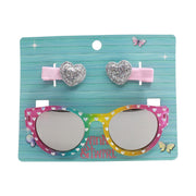 Twinkle & Twirl Sunglasses & Clip Set - Gradient Heart - Toyworld NZ