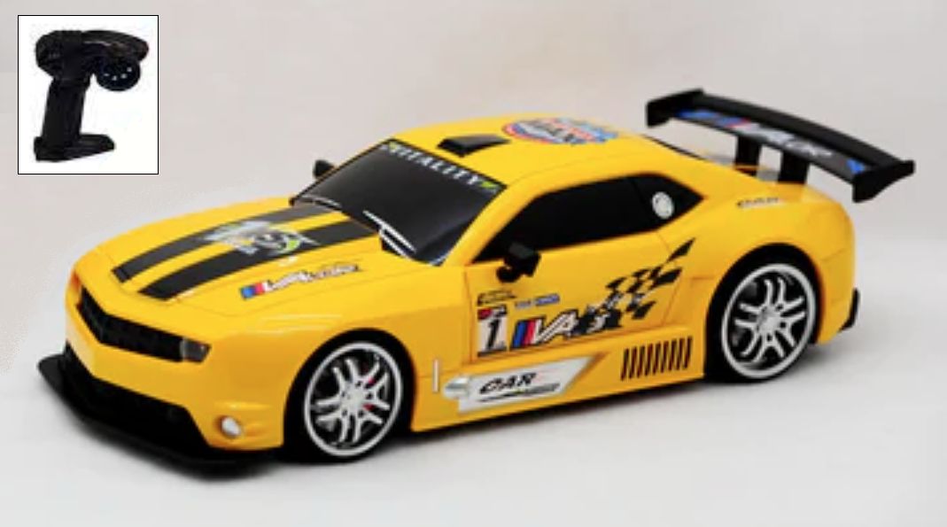 GAME RALLY REMOTE CONTROL 112 TOURING CAR CHEVROLET CAMARO YELLOW