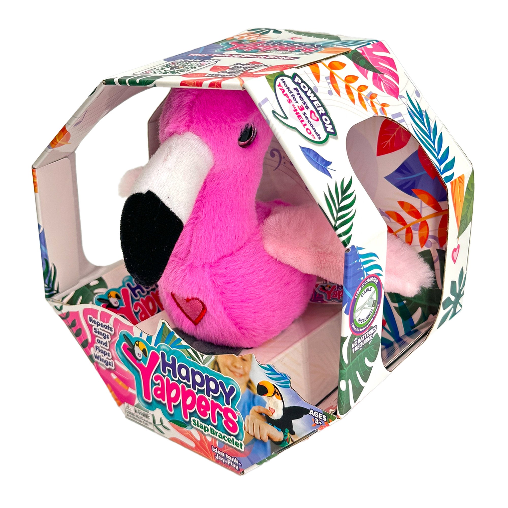 Happy Yappers Slap Bracelet Flamingo