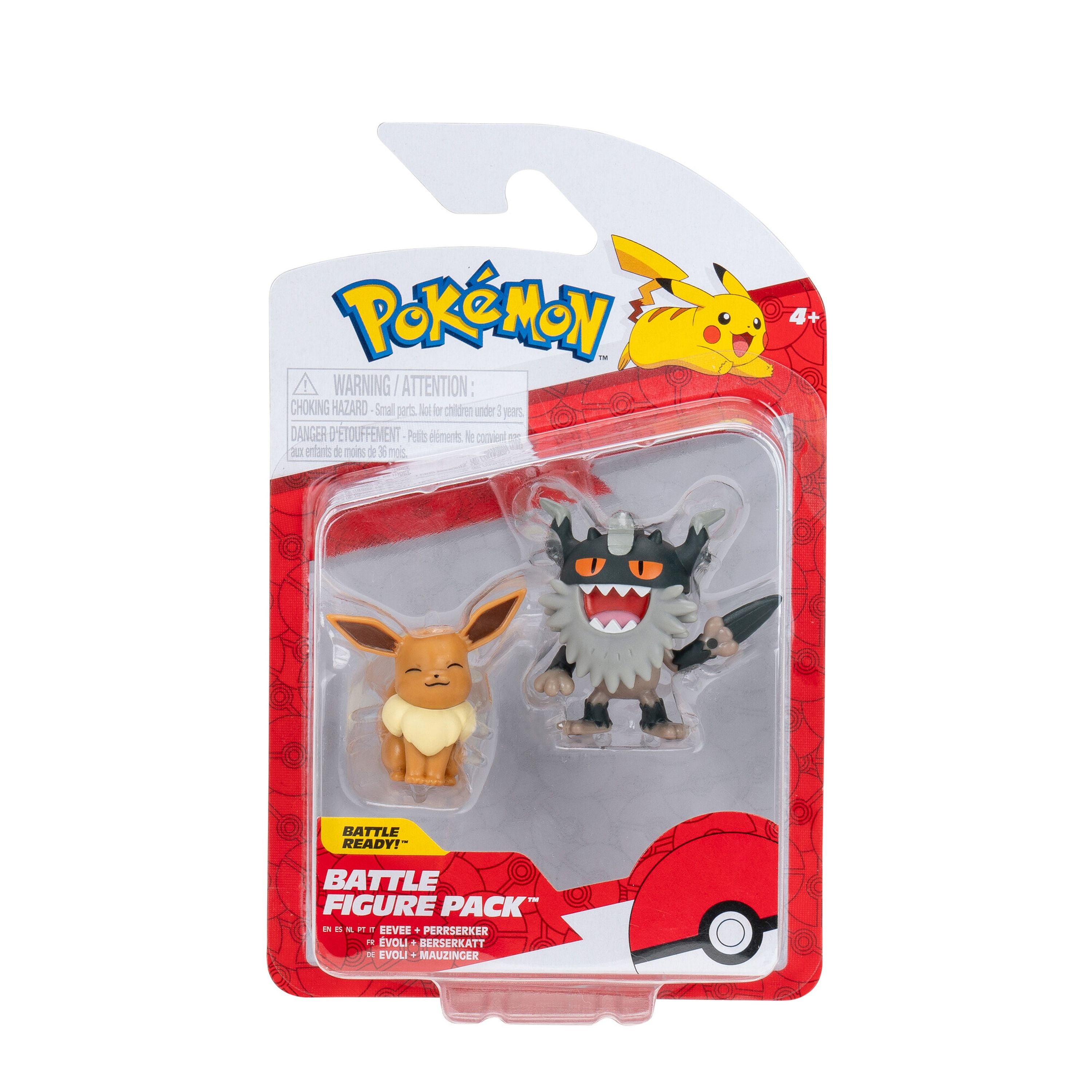 Pokemon 2 & 3 Inch Battle Figure Pack Perrserker & Eevee #2
